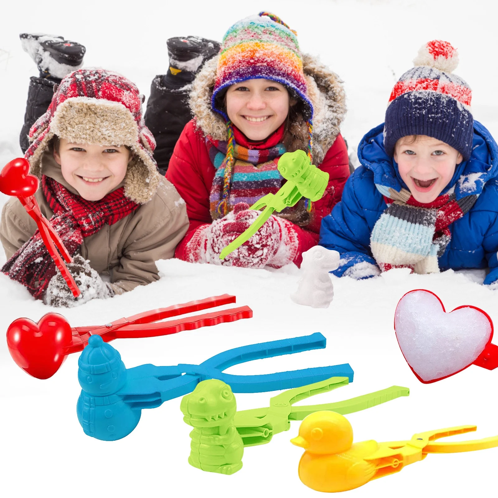 Snow Clippers Snow Snowball Maker Clip Maker Shaped Snow Sand Tool Winter Kids Outdoor Toys Set Pool Toys For Toddlers 1-3 Pp D