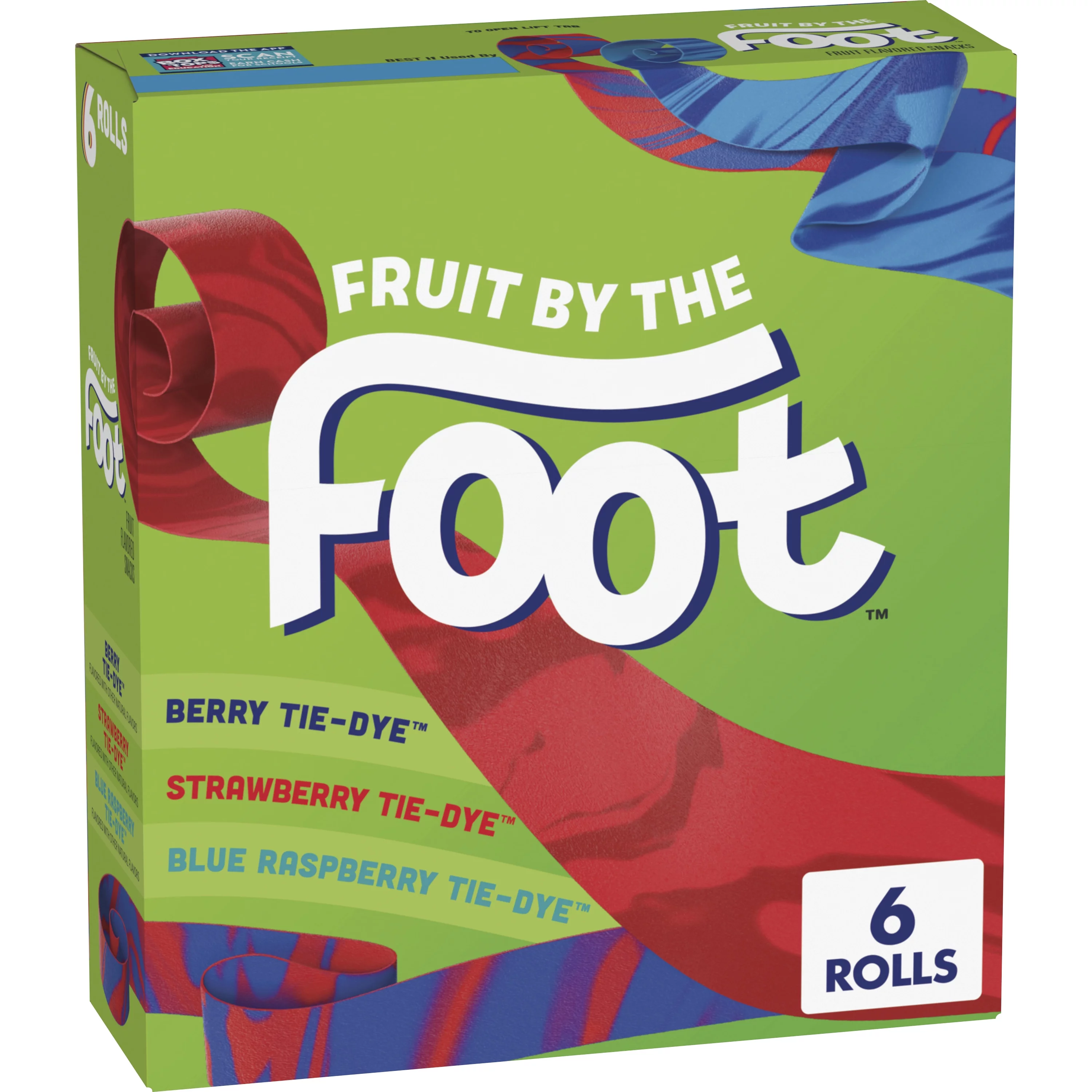 Fruit by the Foot Fruit Flavored Snacks, Variety Pack, 4.5 oz, 6 ct