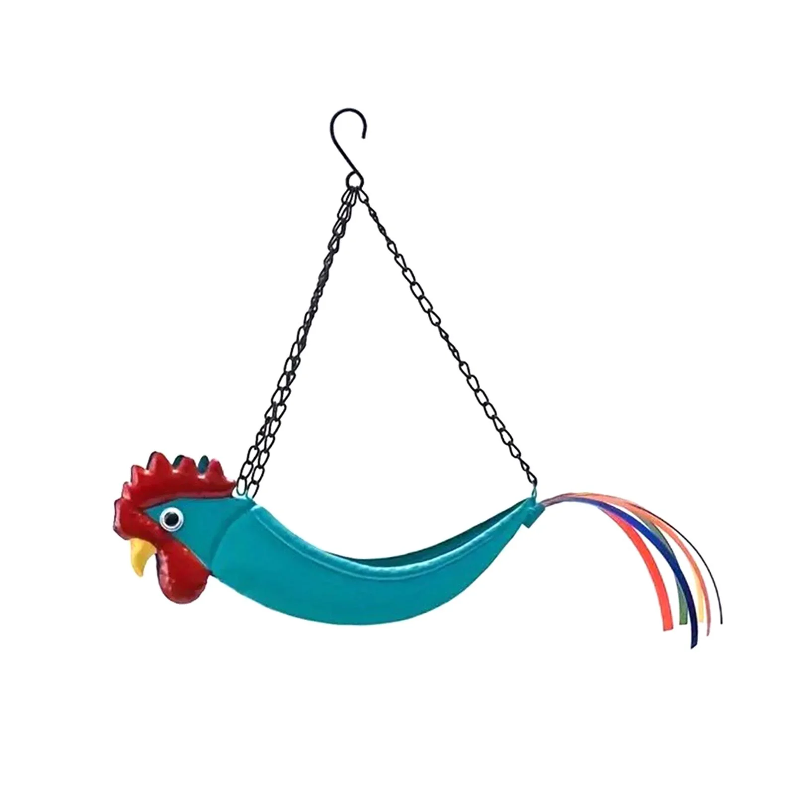 jicheng Metal Plant Pot Chicken Flower Vase Display Ornament Hanging Planter