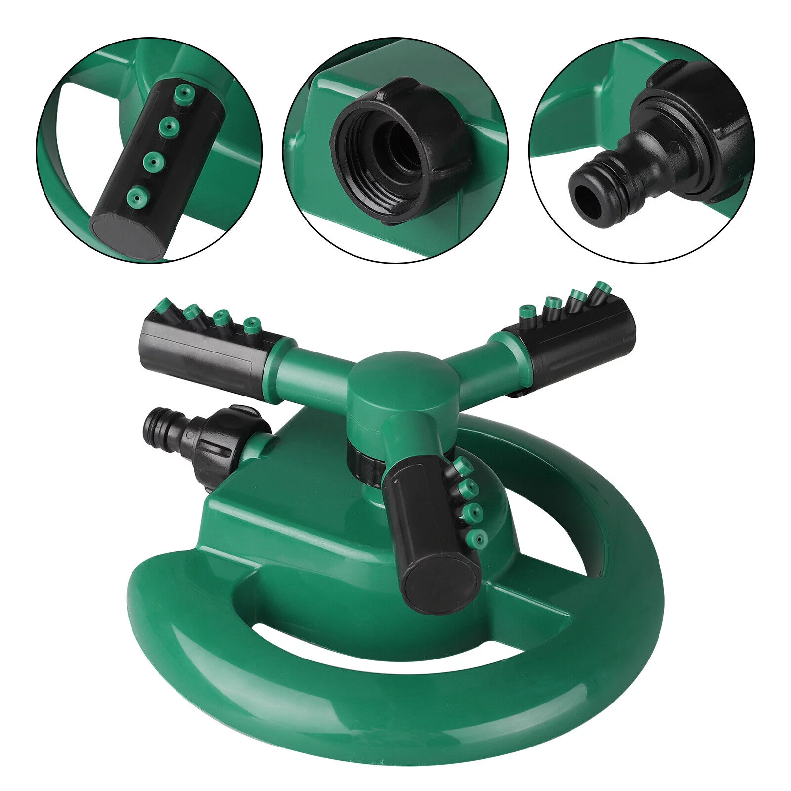 Garden Sprinkler Spray Head 360° Automatic Rotating Lawn Grass Sprinklers System