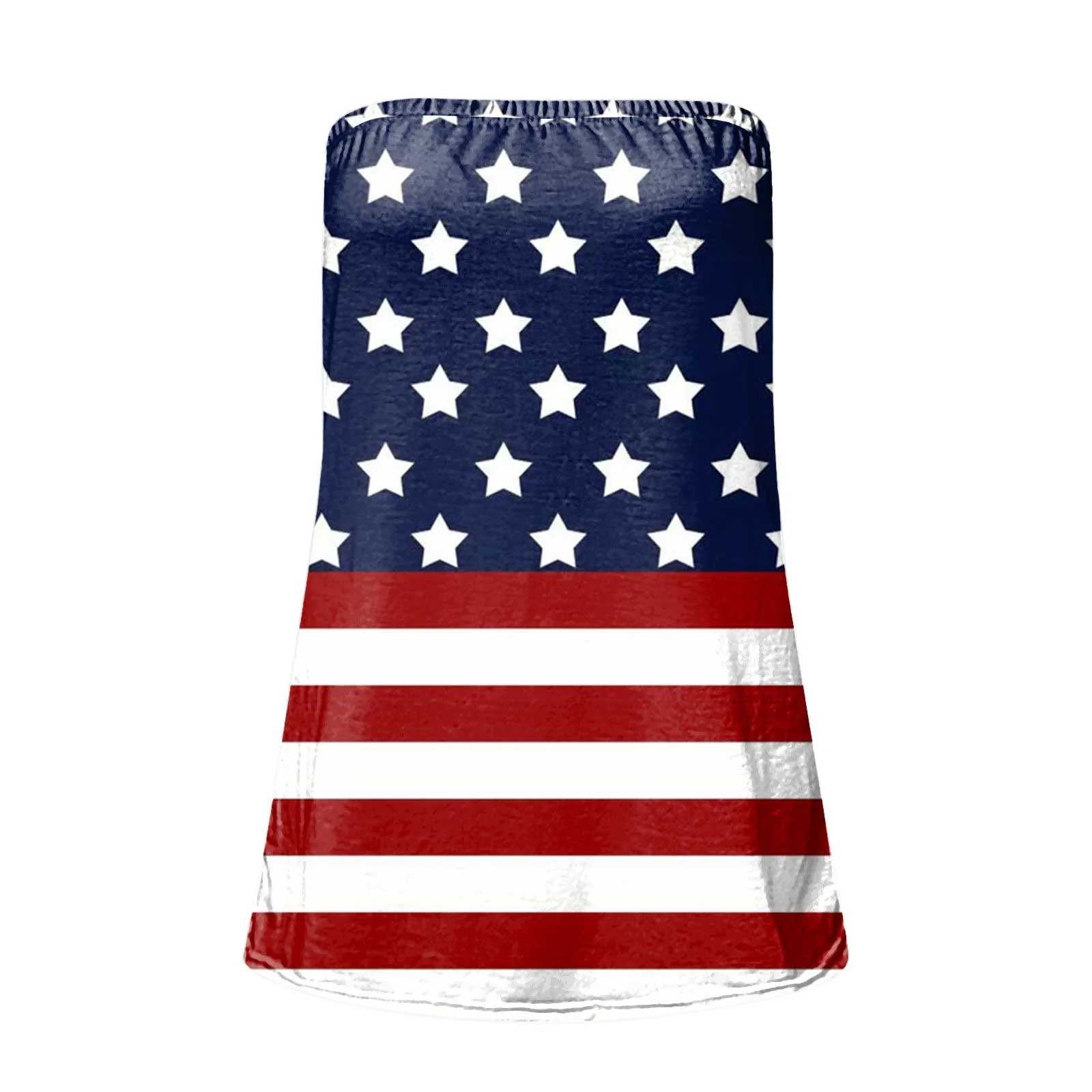 ZFWDUNSA Fourth of July Women Print Strapless Bandeau Tank Casual Sleeveless Summer Vacation Loose Holiday Top Shirt Blouse Women Tanks Top Women'S Nightgowns & Sleepshirts