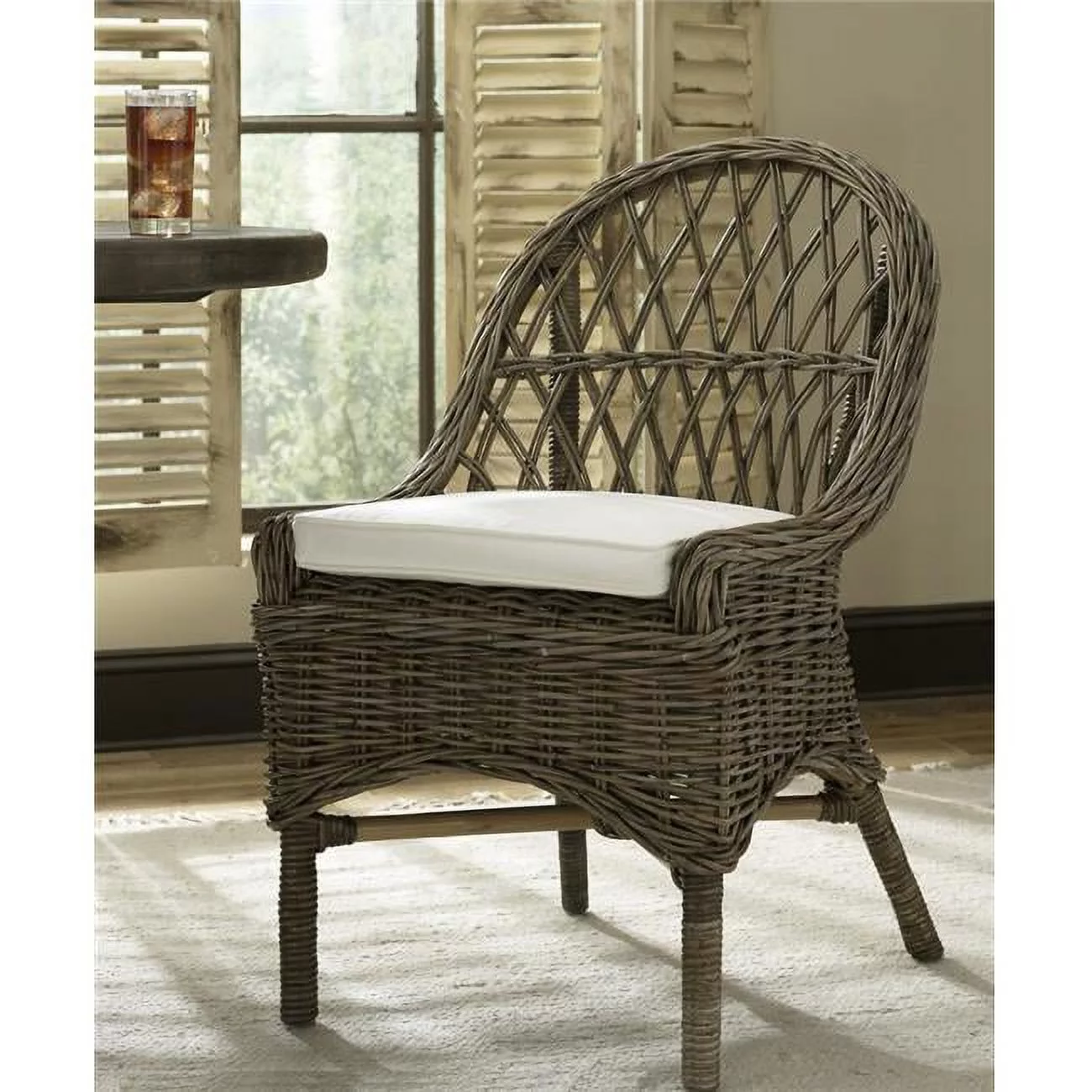 KUB12-S-2 Kubu Cross Weave Dining Chair - Set Of 3