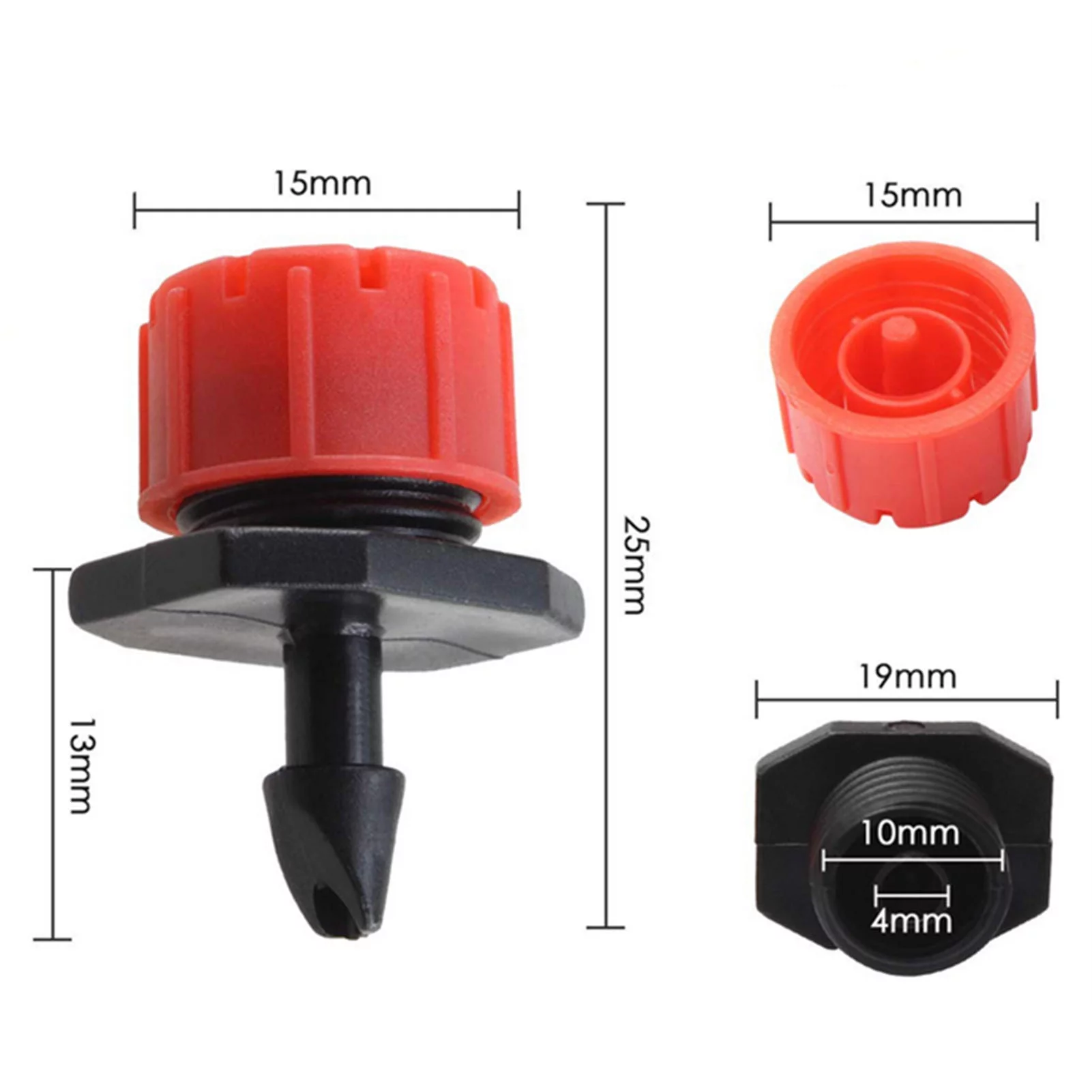 Arealer 100Pcs Garden Drip Irrigation Sprinklers Emitter Dripper Drip Head