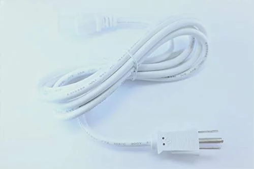 [UL Listed] OMNIHIL White 8 Feet Long AC Power Cord Compatible with Fender Champion 20