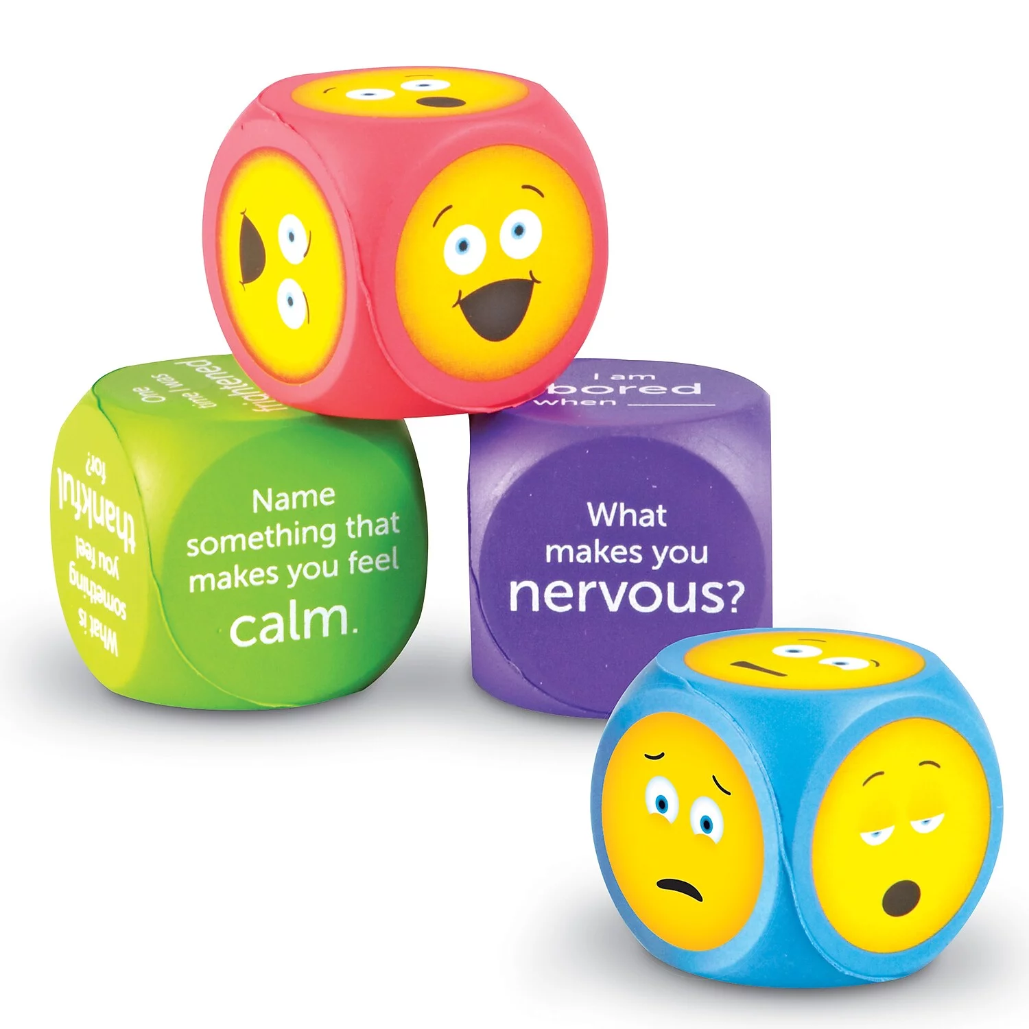 Learning Resources, Lrnler7289, Soft Foam Emoji Cubes, 4 / Set, Multi
