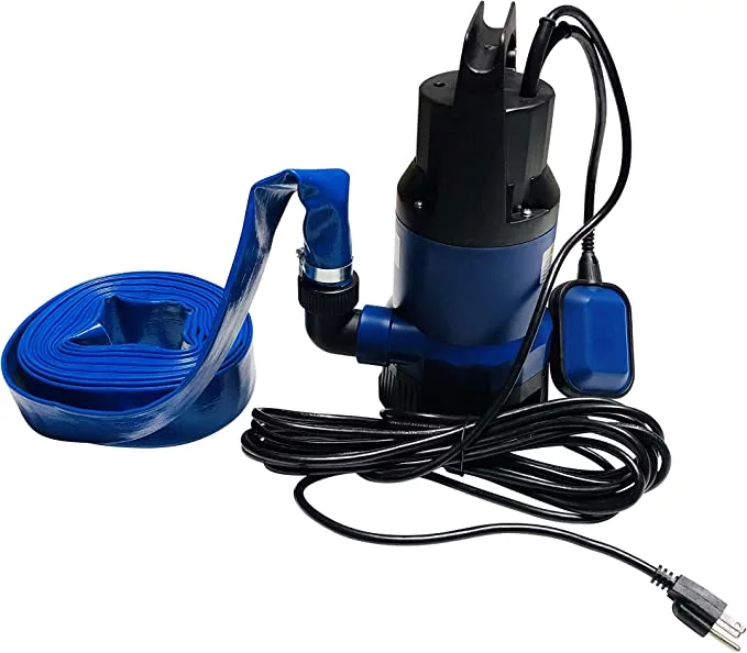 Submersible Pool and Spa Drain Pump Pool Overflow Pump (1/2 Horse Power) (Pump with 15 Feet of Hose)