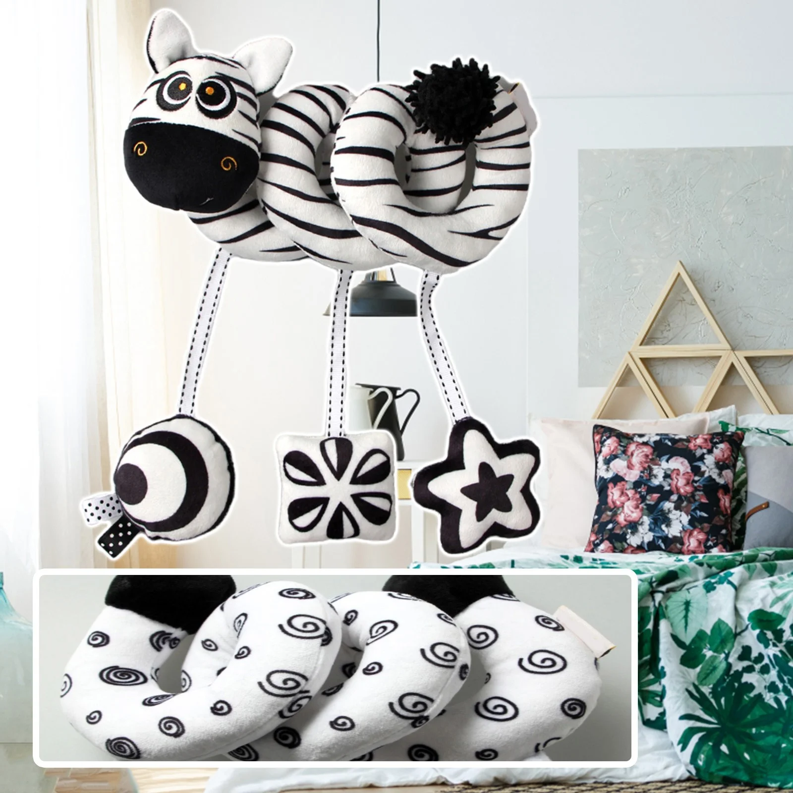 HALJEN Kids Toys Boys 3-5 Studying Kid Activity Black Spiral Hanging Blgh Animal Toy Hanging Child Toy