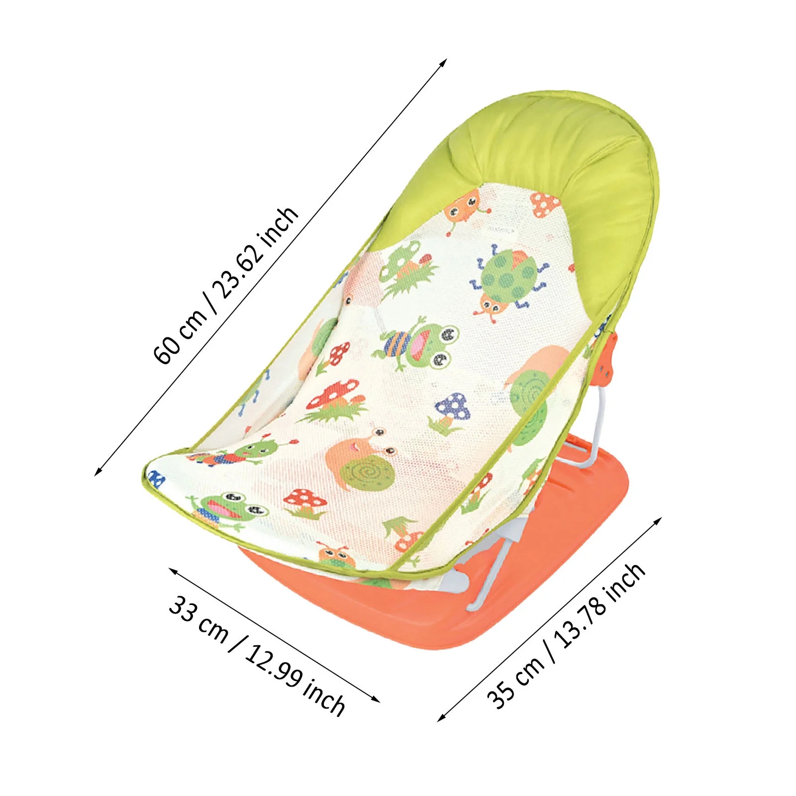 Foldable Baby Bather Adjustable 2 Reclining Positions Bath Support For Sink Toddler Bathtub For Baby Office Chairs for Heavy People with Foot Rest Folding Camping Chairs Beach Chairs