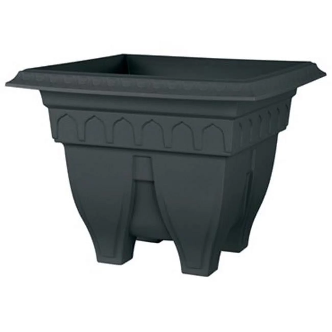 15 in. Azura Square Patio Planter - Black