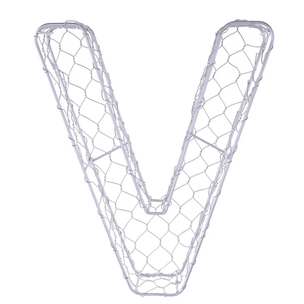 Alphabet Iron Wire Wreath Frame Succulent Pot Metal Planter Plant Holder