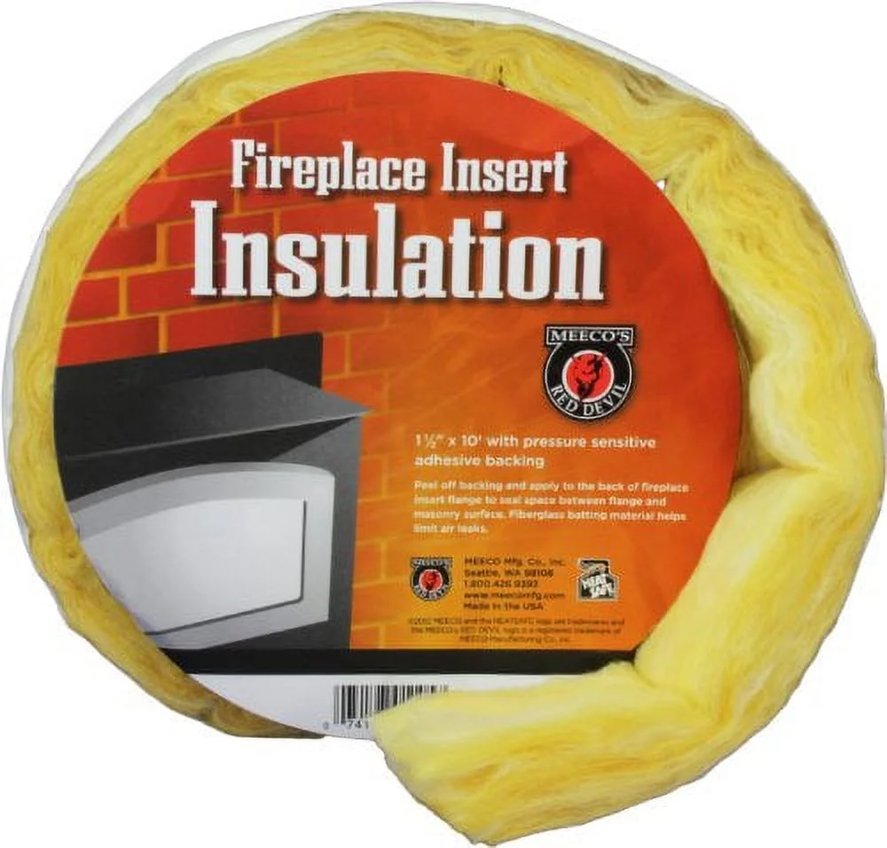Meeco's Red Devil 1-1/2 In. x 10 Ft. Fiberglass Fireplace Insert Insulation 1105