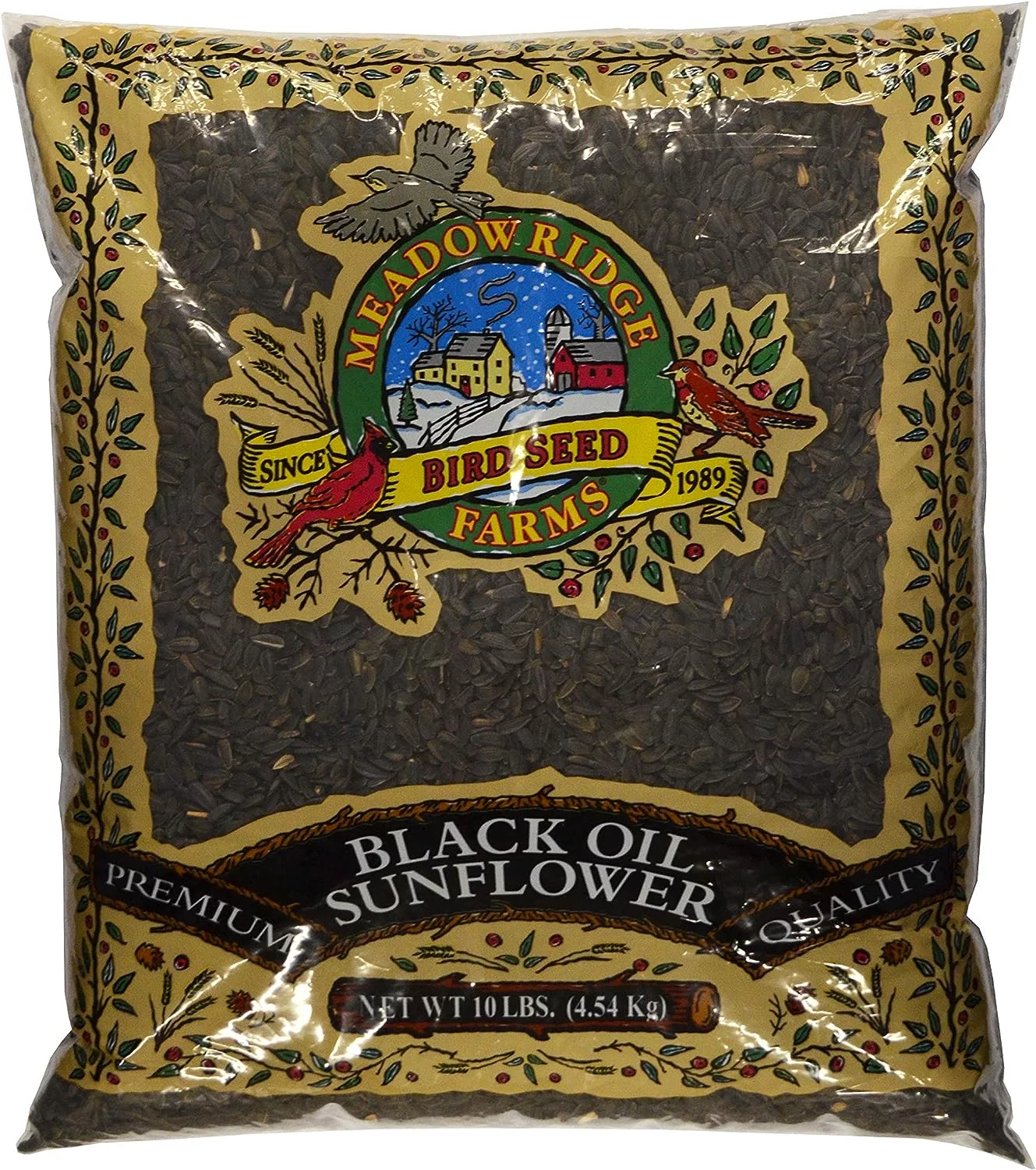 Meadow Ridge Farms Black Oil Sunflower Bird Seed, 20-Pound Bag