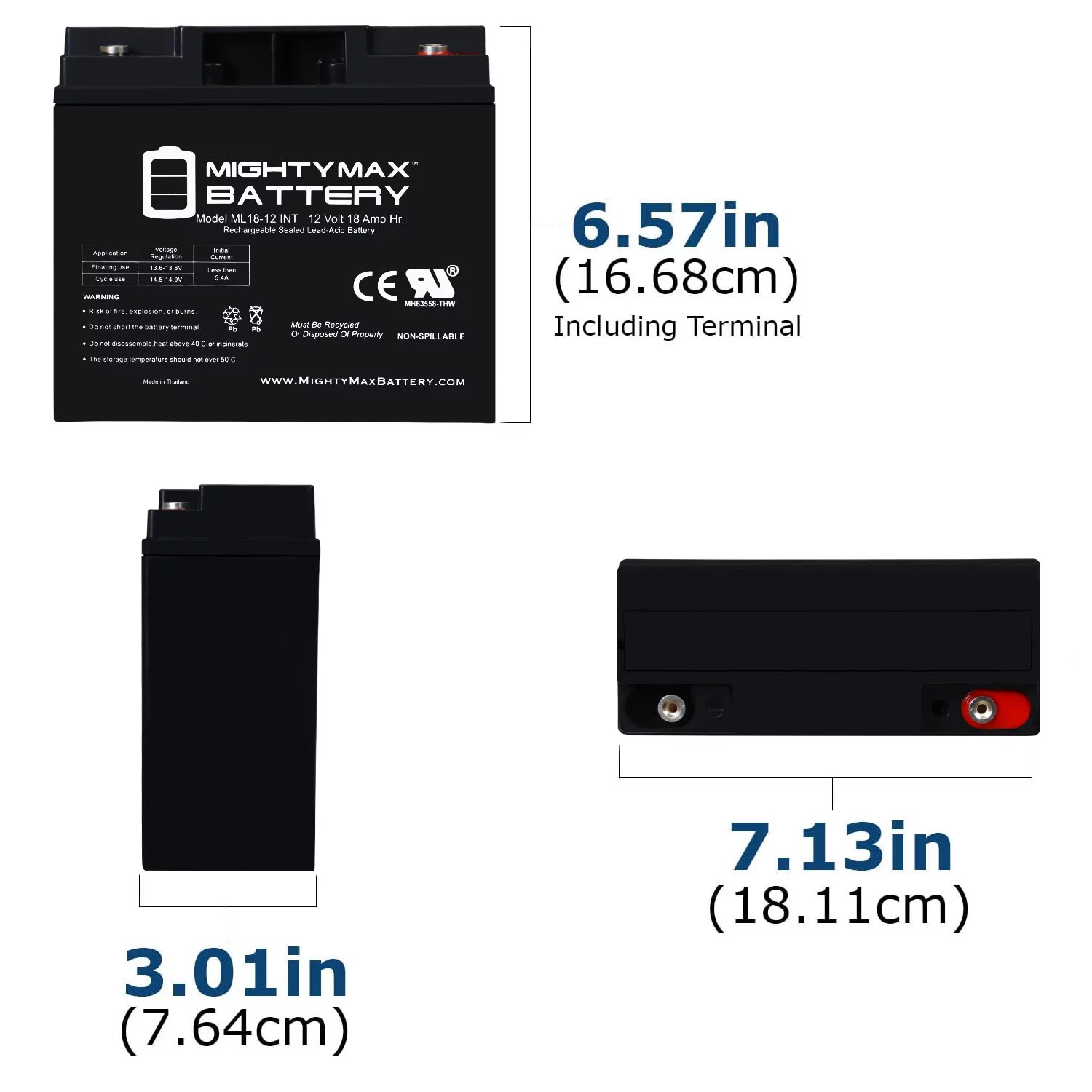 12V 18AH SLA INT Replacement Battery for DR Power Mower 10483 104837 - 2 Pack