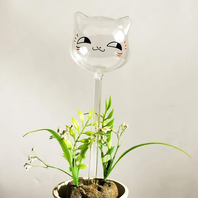 Cute Cat Glass Waterer Lazy Creative Seepage Drip Irrigation Household Green Plants Potted Plants Automatic Watering Device God!
