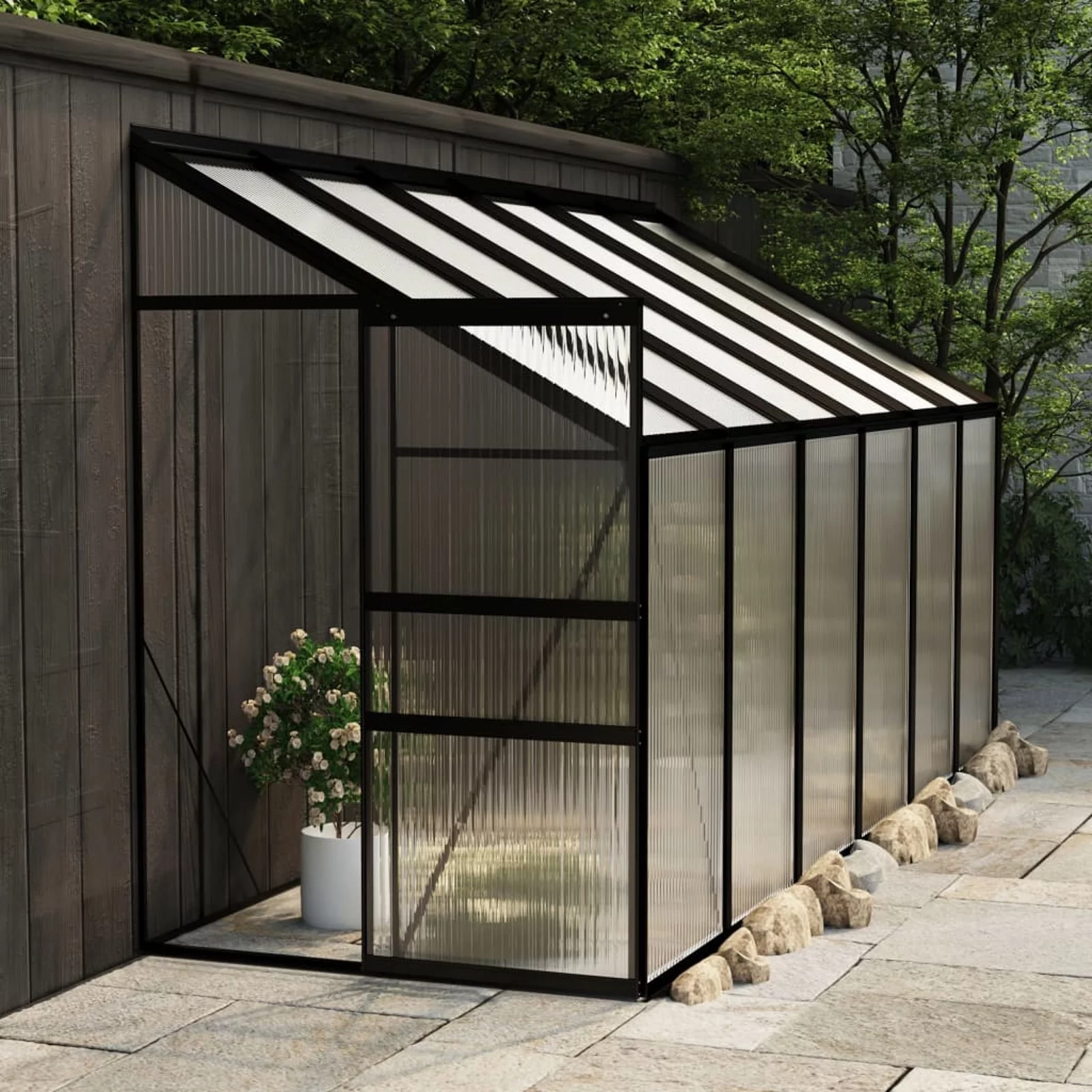 Uteam Aluminum Greenhouse Anthracite 262.7 ft³