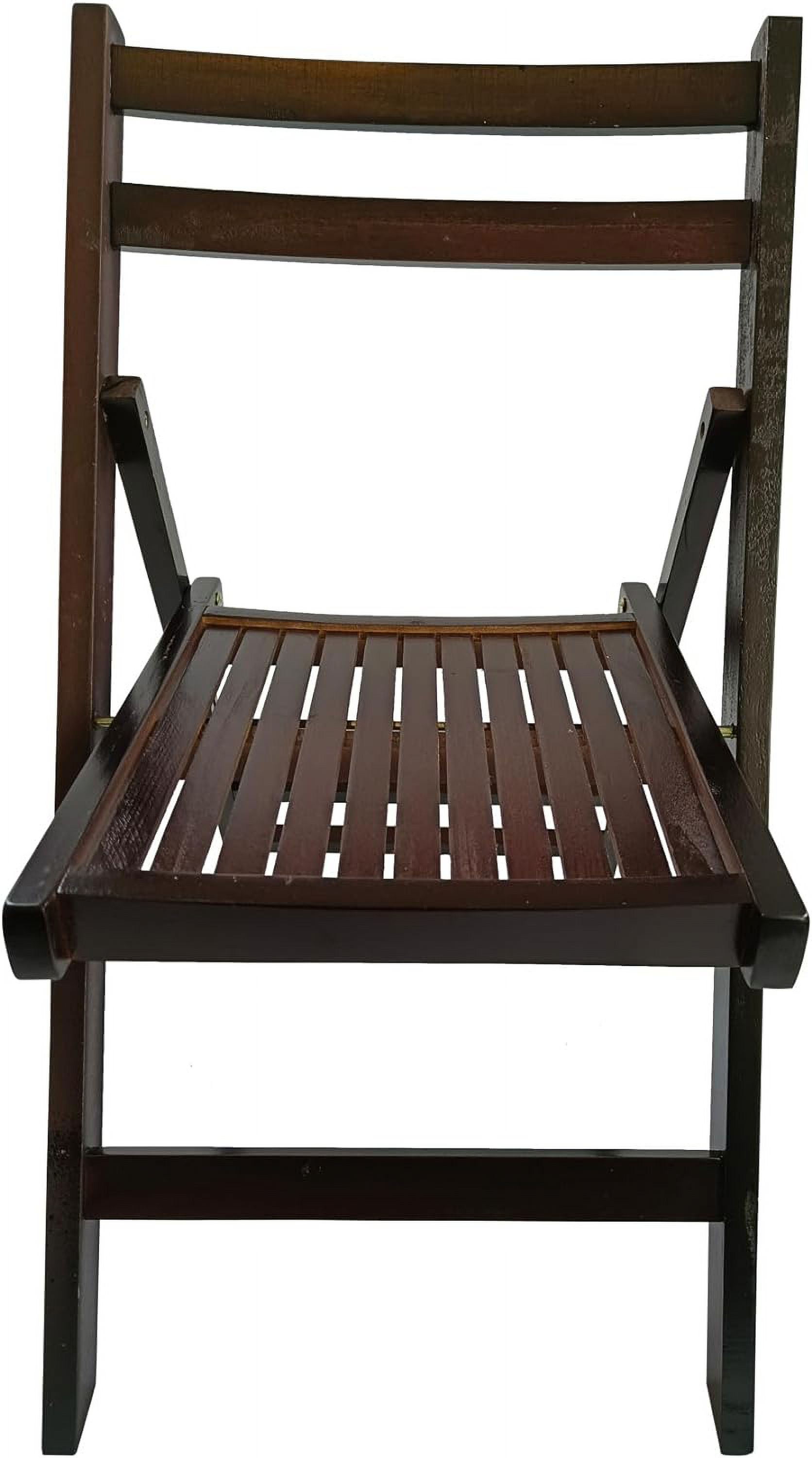 ZWNLKQG 4 Pack Wooden   Foldable Dining Chair Set with Solid Wood Slatted Seat and Open Back  Outdoor/Indoor Portable Event Chair Wedding Chair for Dining Room Kitchen Balcony Garden  Che