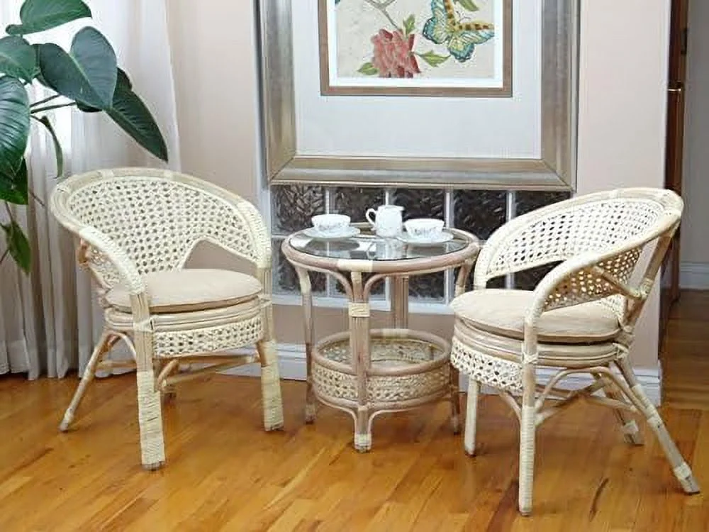 HYHBIBOOM Pelangi Handmade Rattan Dining Wicker Chair W/Cushion
