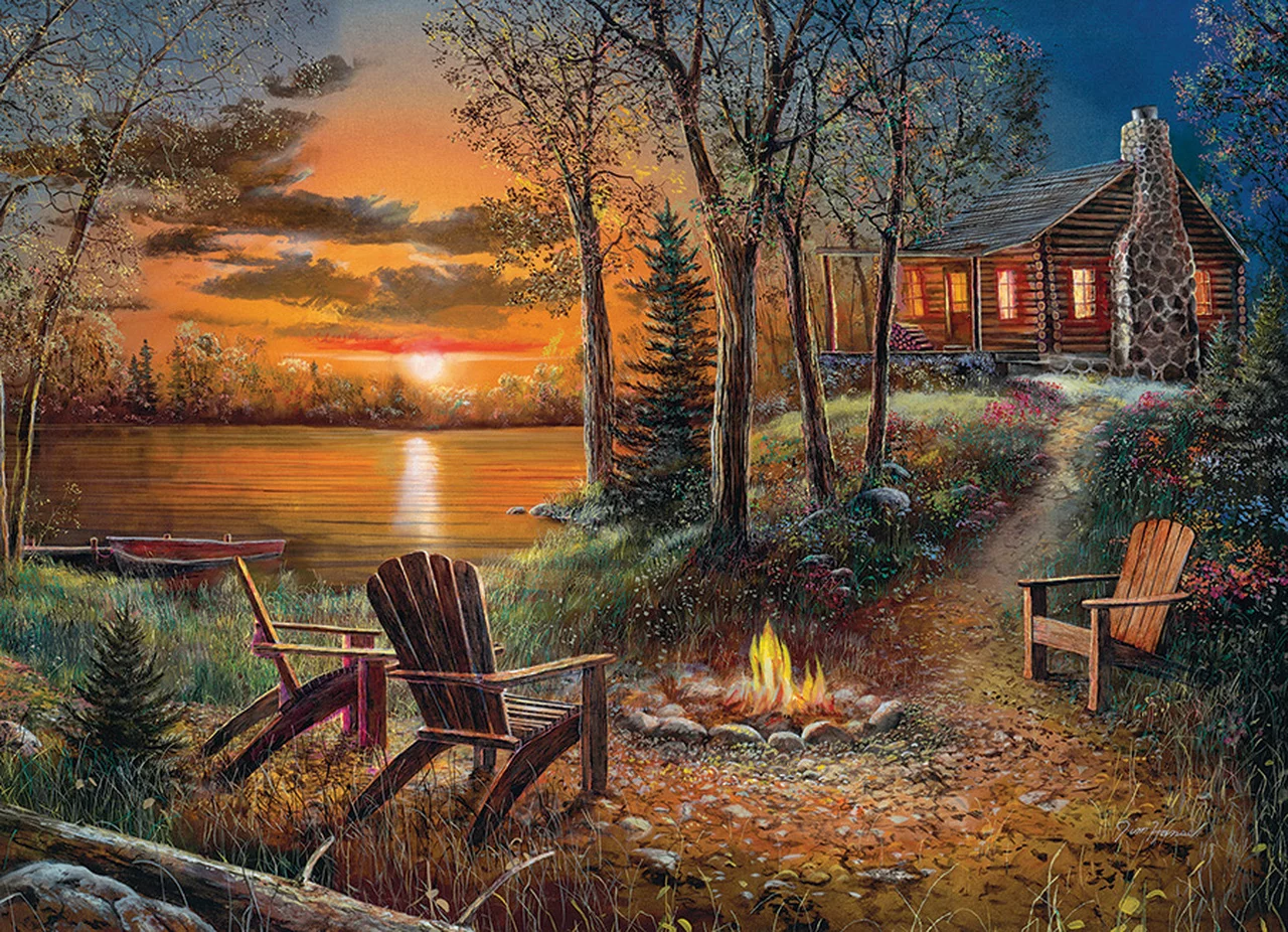 Fireside, a 1000-piece Puzzle by Jack Pine