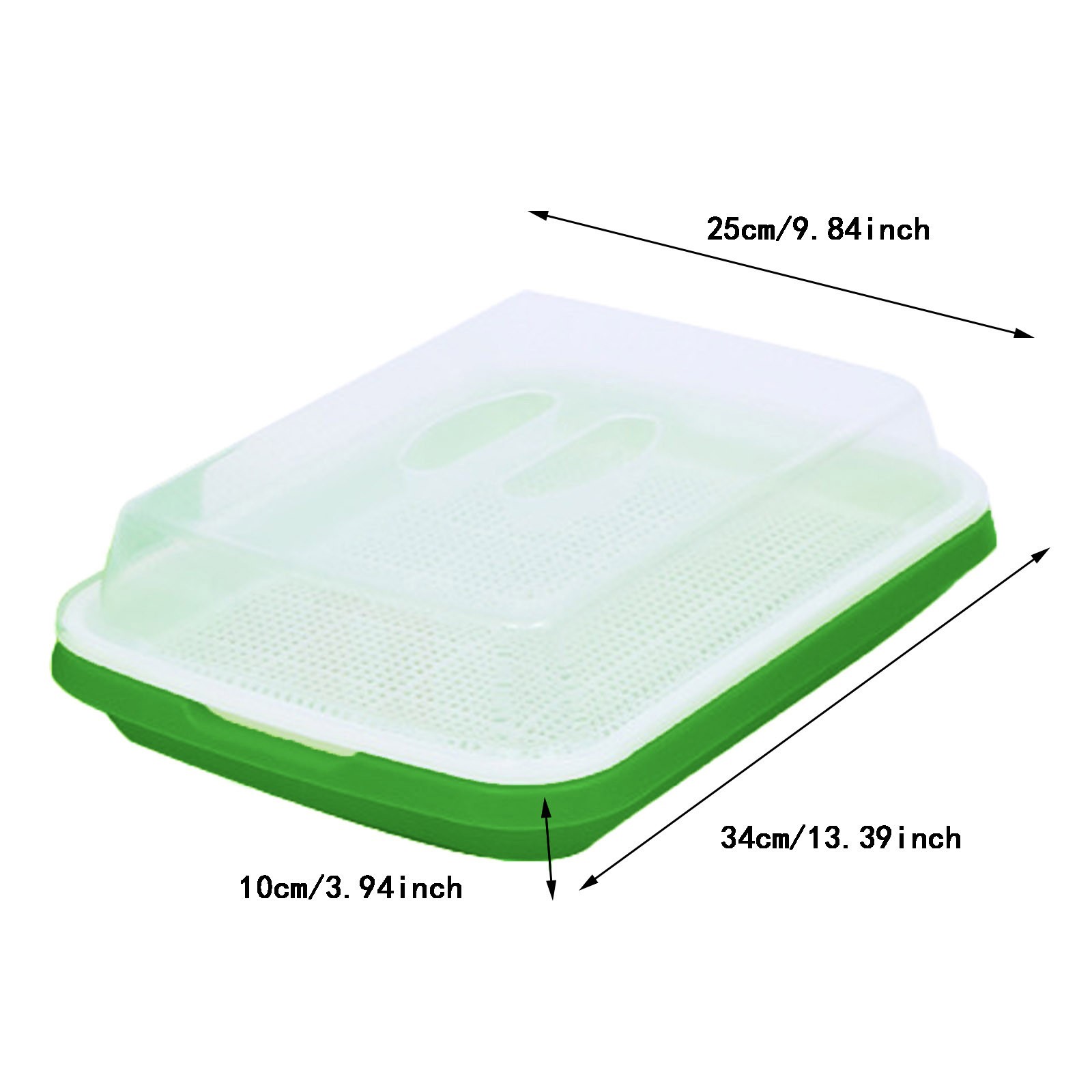 SIfdSeng Germination Trays with Lid Sprouter Tray Trays Hydroponics Growing Seedling Tray with Cover Sprout Seedling Tray Catgrass Wheat Tray Hydroponic Tray On Paper Hole Tray Encrypting 106