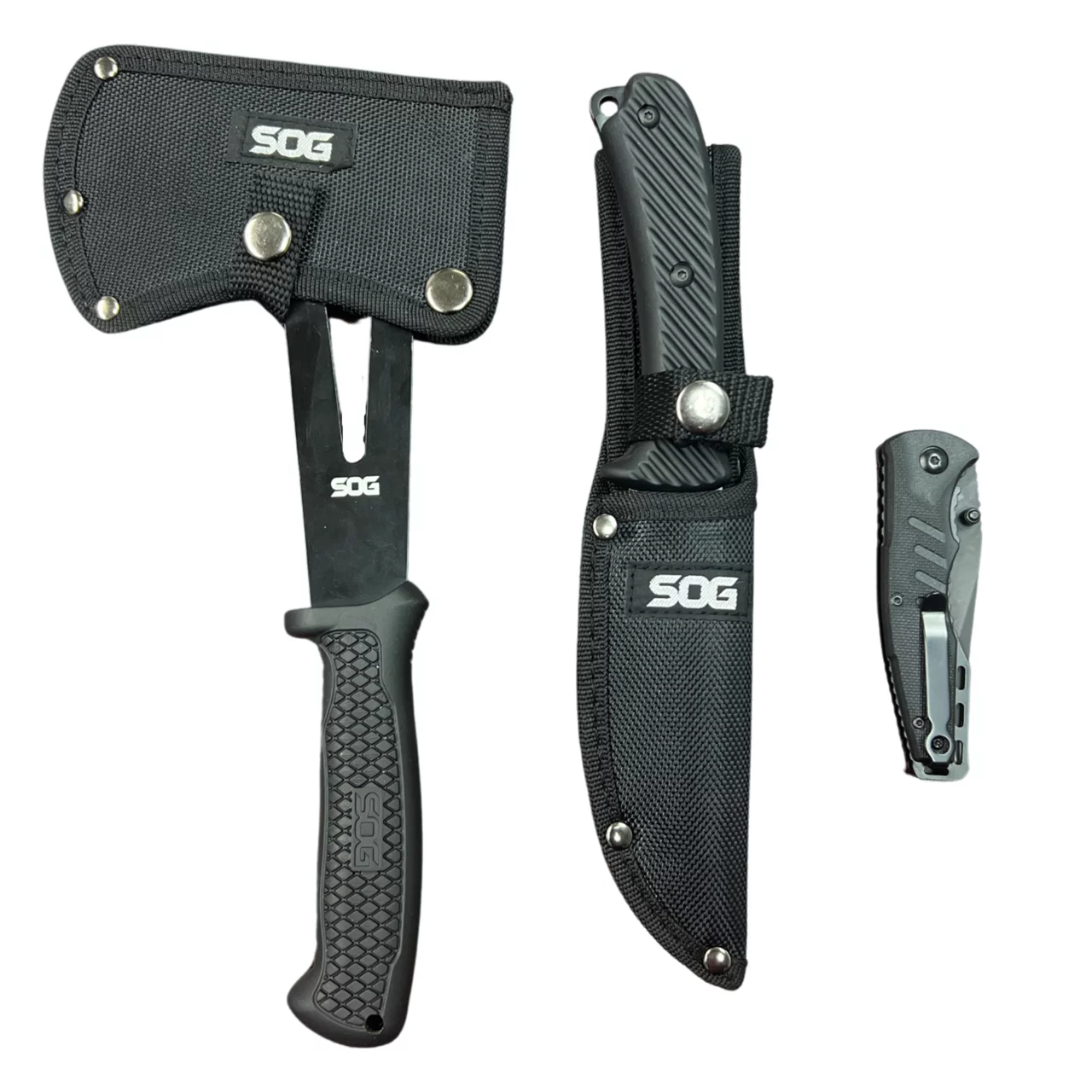 SOG Pro 4.0 Combo Kit, 3pc Kit Includes Two Knives and a Hand Axe