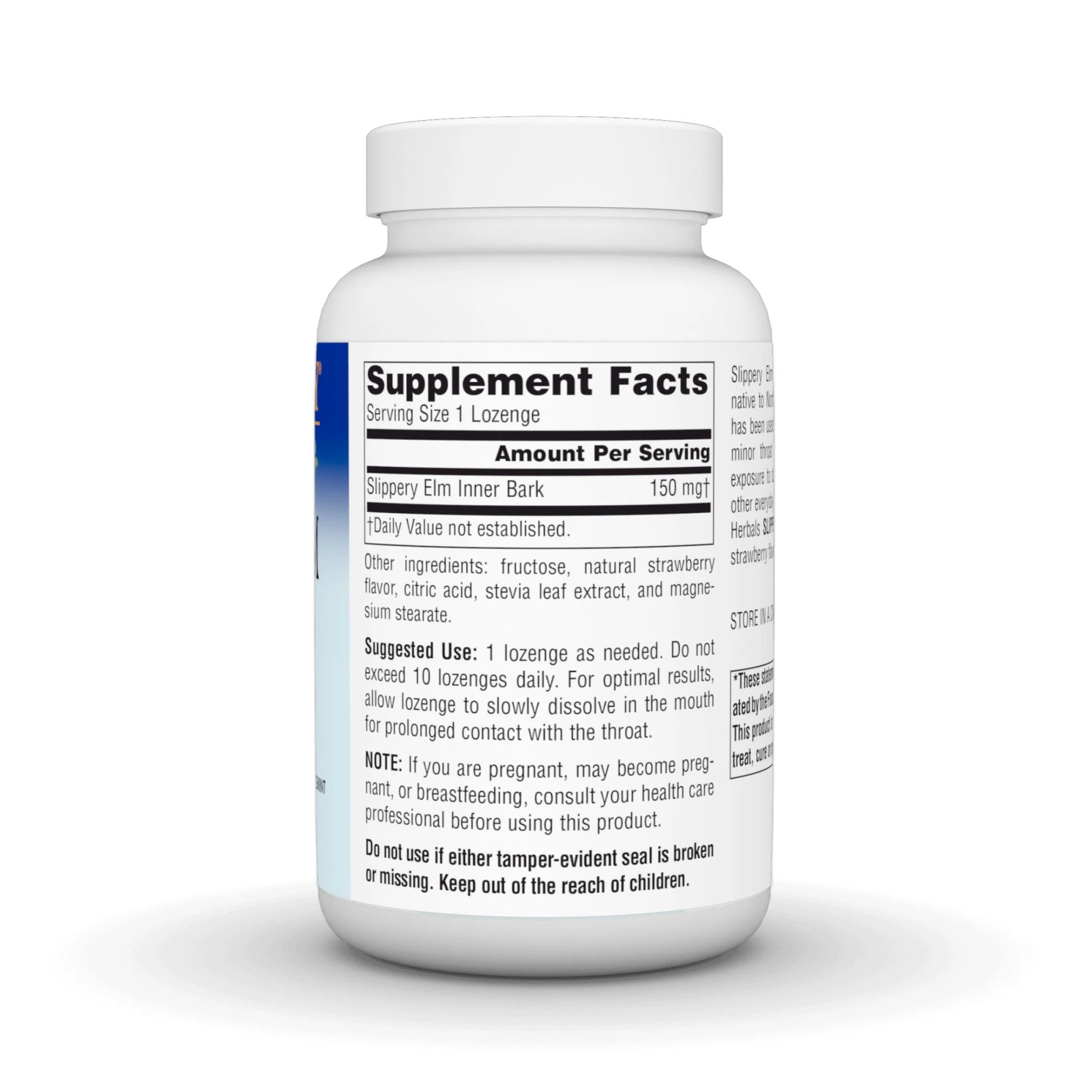 Slippery Elm Lozenges Strawberry 150 mg - 200 Count by Planetary Herbals