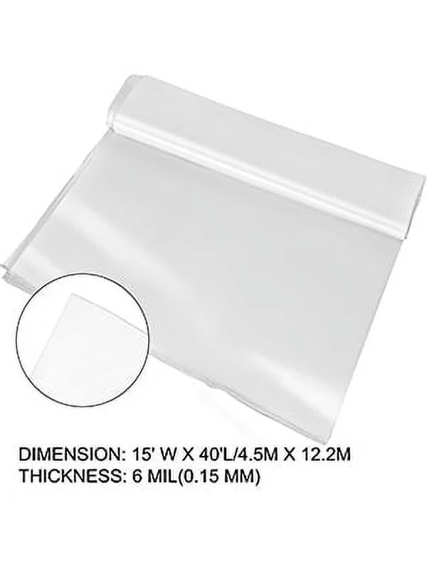 BENTISM Greenhouse Film, Greenhouse Polyethylene Film 15x40 ft Greenhouse Plastic