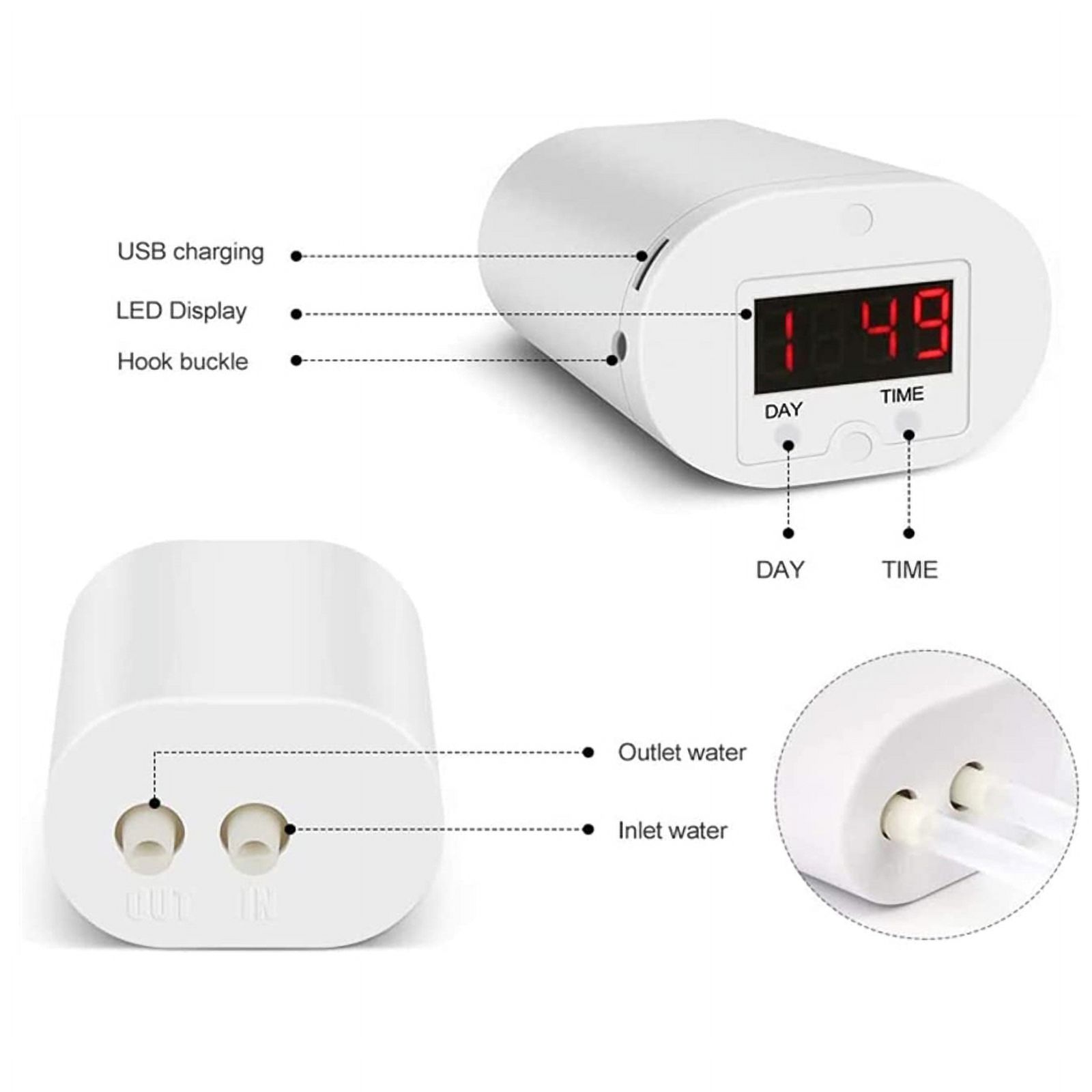 Automatic Plant Flower Watering   Sprinkler Drip Irrigation Device 2/4/8 Heads  Timer System Kit Garden Tool