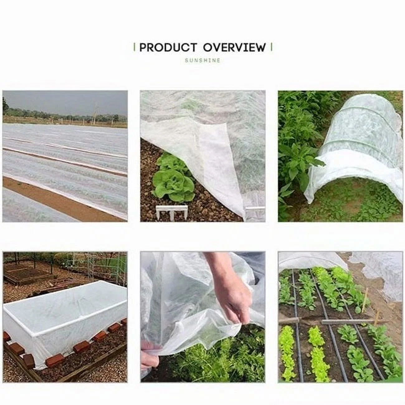 Agfabric  5x50ft Floating Row Cover Plant Protection,1.5oz,White