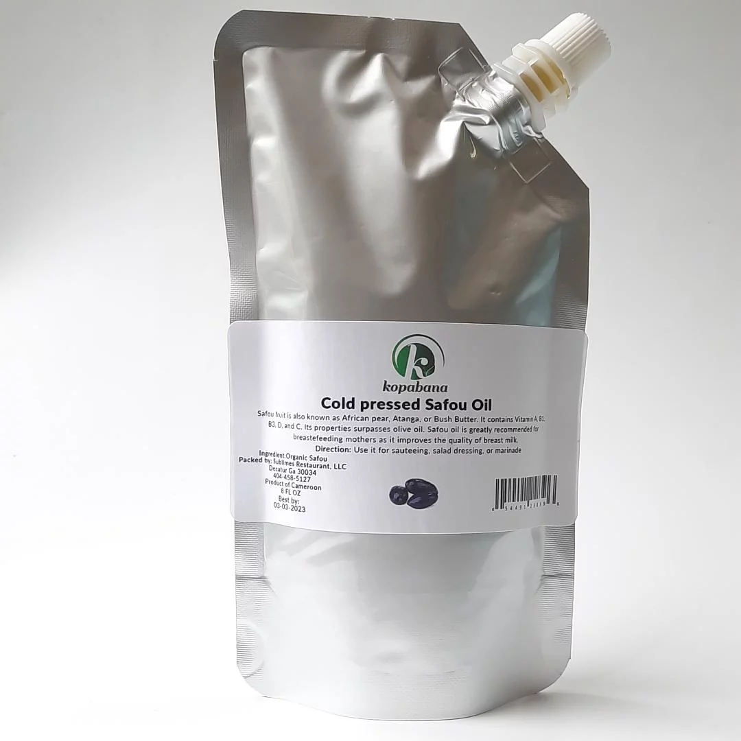 Safou Oil, Cold pressed oil Atanga, Nsafu, African Bush pear, Prunes, Bush Butter, Dacryodes edulis, Butter fruit, Ube, Bush pear, Bush plum