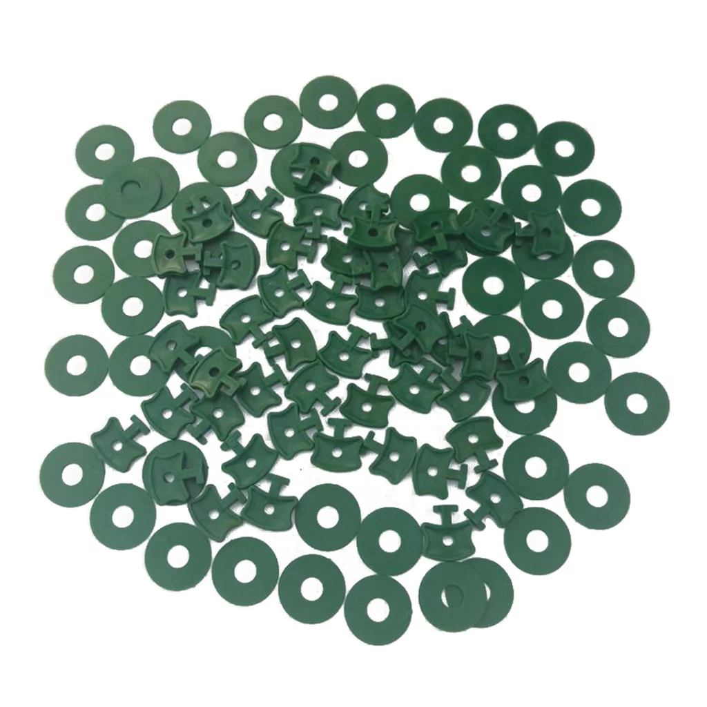 100x Greenhouse Clips & Washers for Greenhouse Insulation Bubble Netting Shading