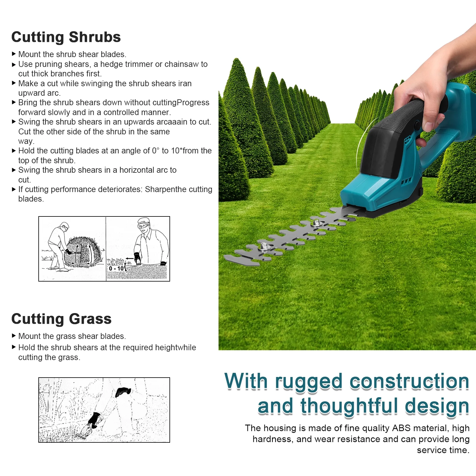Hedge trimmer,Lawn Fence Weeder Shears Lawn Fence Cutter Branch Shears Branch Shears Lawn Fence Weeder Mower Weeder Mower Tool Eryue Cousopo Cutter Cutter Dsfen
