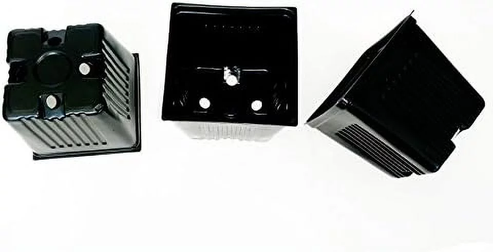 Square Plastic Nursery Pots, 4