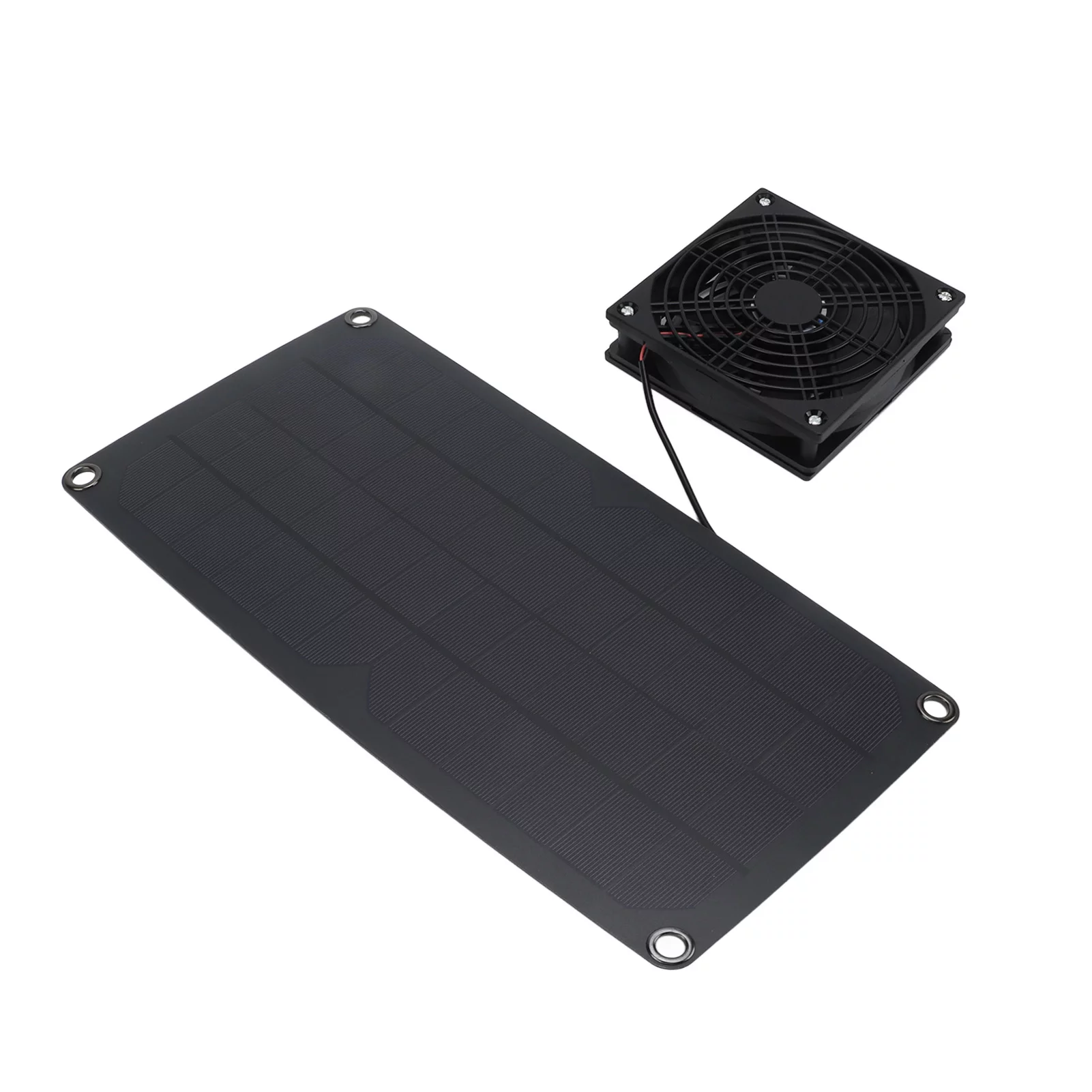 DEWIN 10W Outdoor Solar Exhaust Fan Mini Ventilator Solar Panel Powered Fan for Dog Chicken House