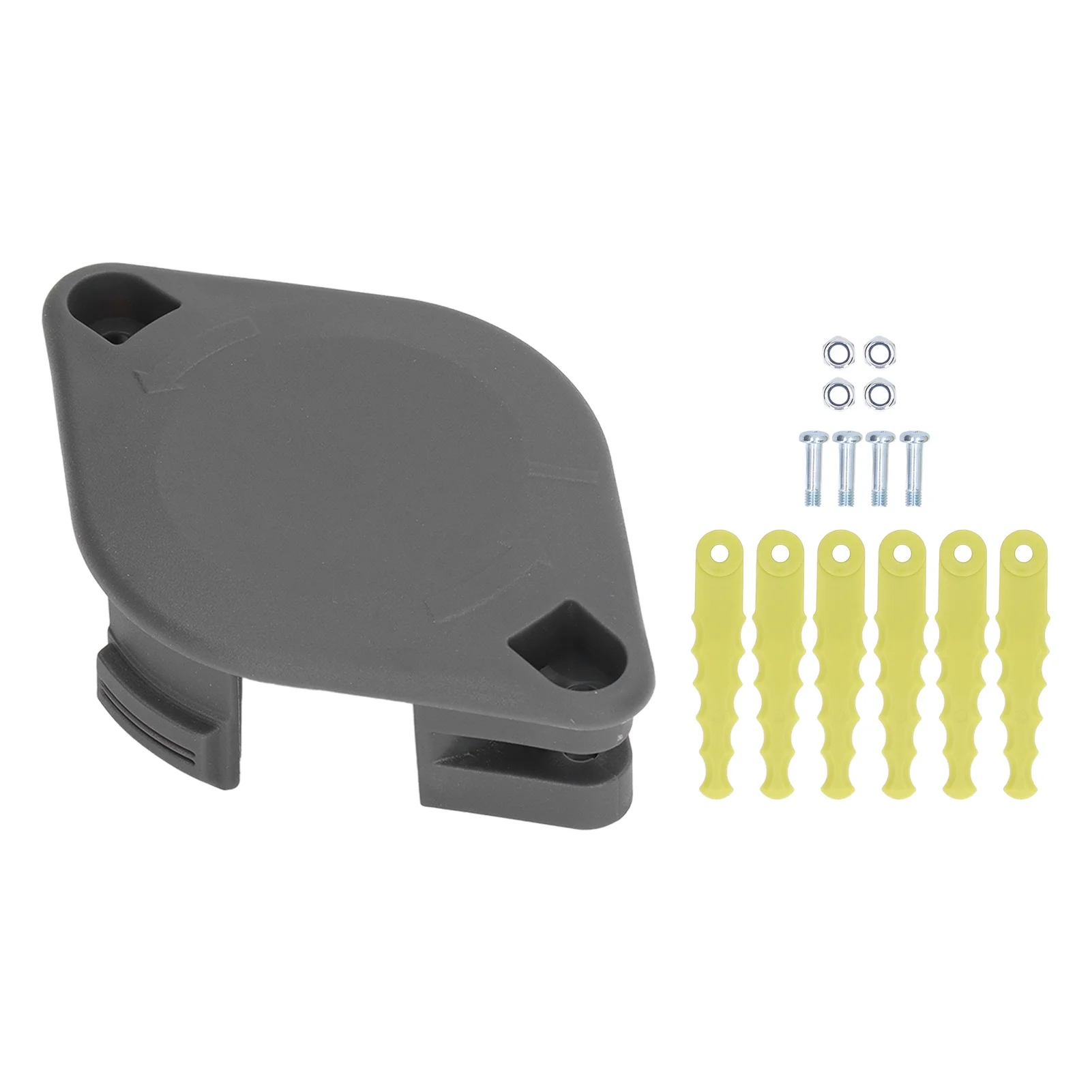 YUMILI String Trimmers Bladed Head - Auto Feed String Trimmers Fixed Line Spool, String Trimmers Bladed Head Set with 6 Replacement Blades for 18V 24V 40V