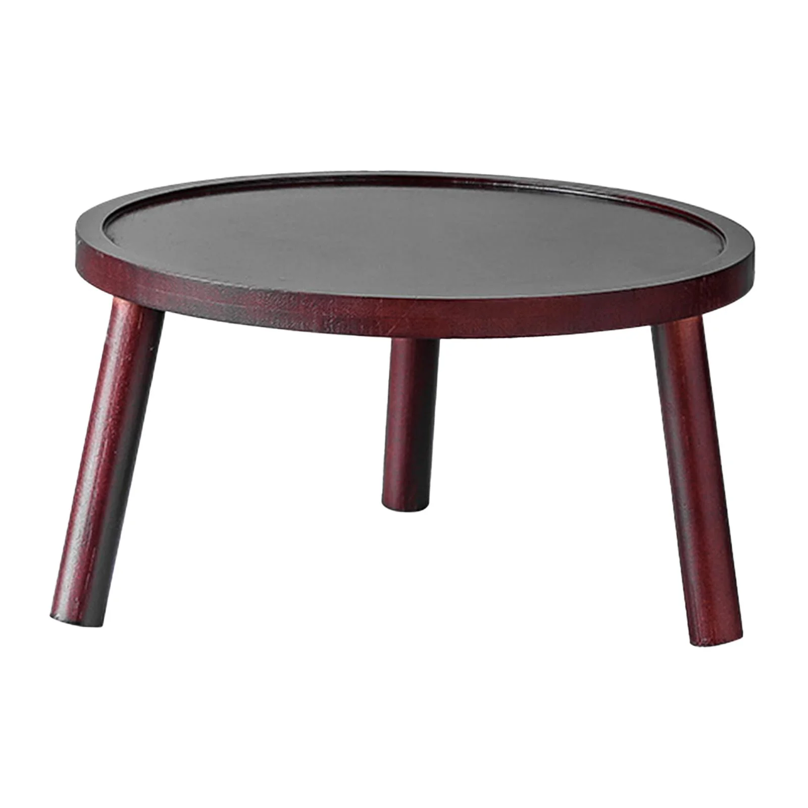 figatia Mini Wooden Stool ,Plant Stand Plant Stool ,Plant Pot Riser Holder ,Flower Pot Stool Flowerpot Rack for Table Home Decoration Red Wood Color