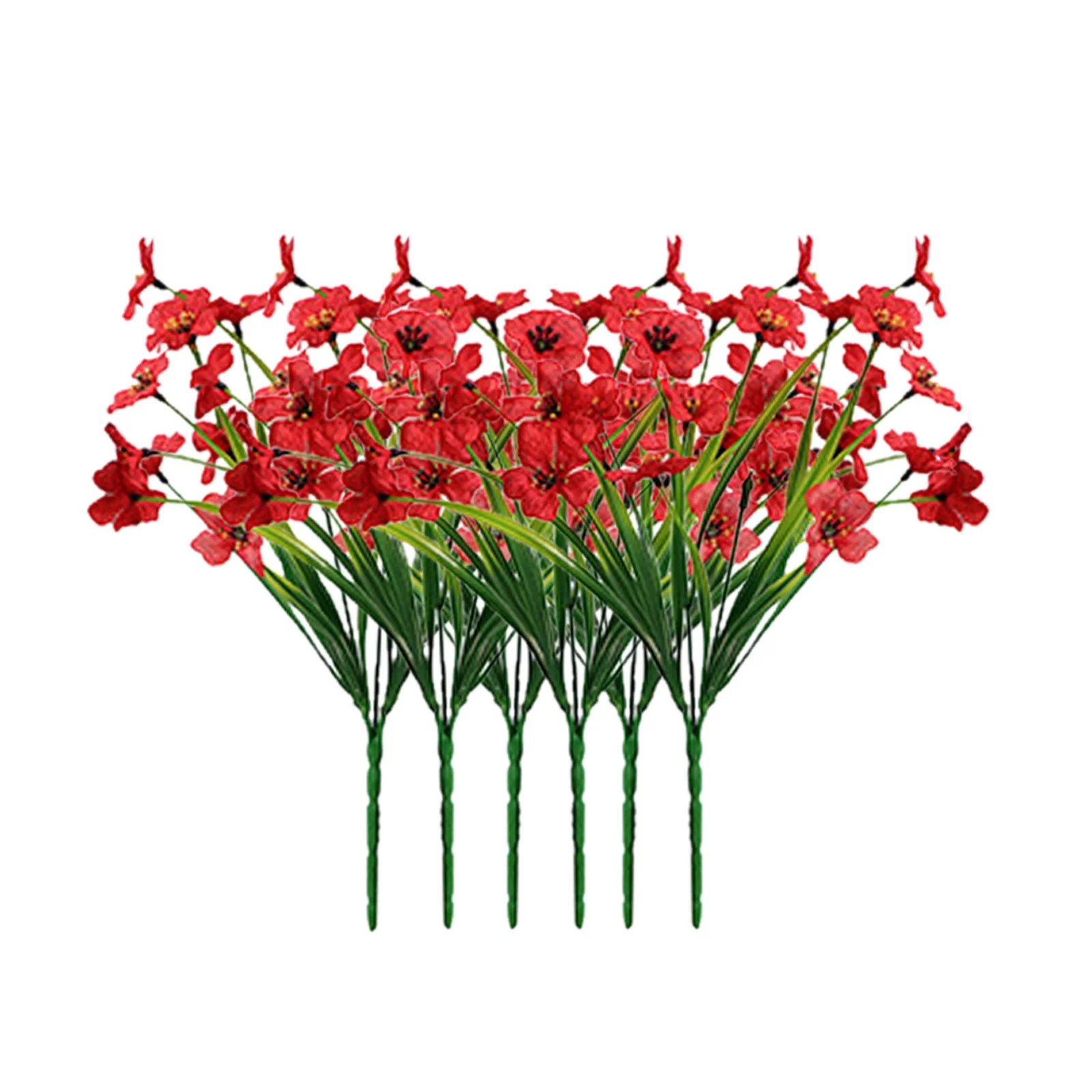 6PC Flowers Bouquet Decoration Bridal Wedding Flower Real Latex Home Flowers Set Realistic Flowers Roses Flower Pot Winter Vase Fillers Winter