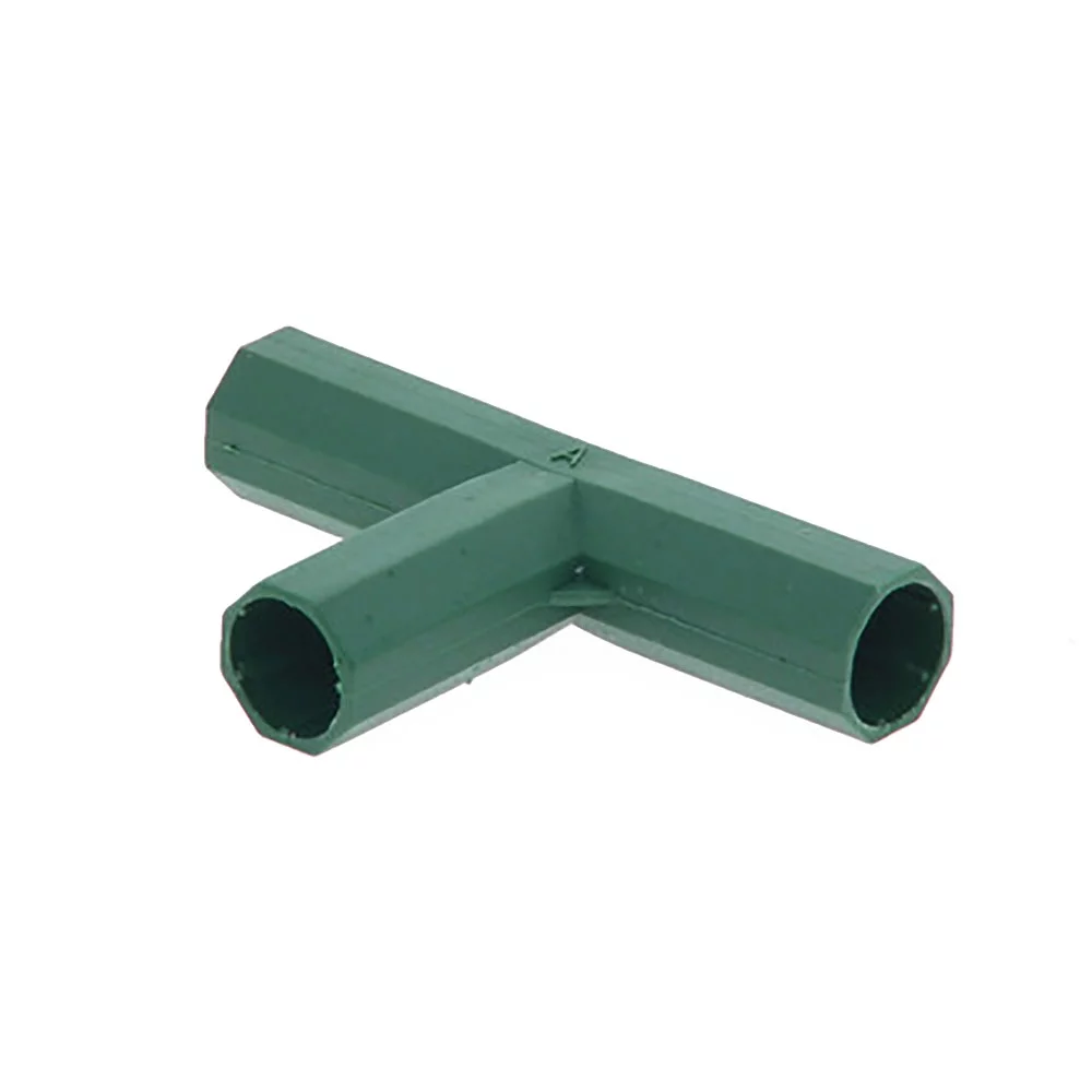 SENRISE Greenhouse Frame Furniture Connector Plant Stakes Fencing Pipe for Garden Gazebo Corner Green