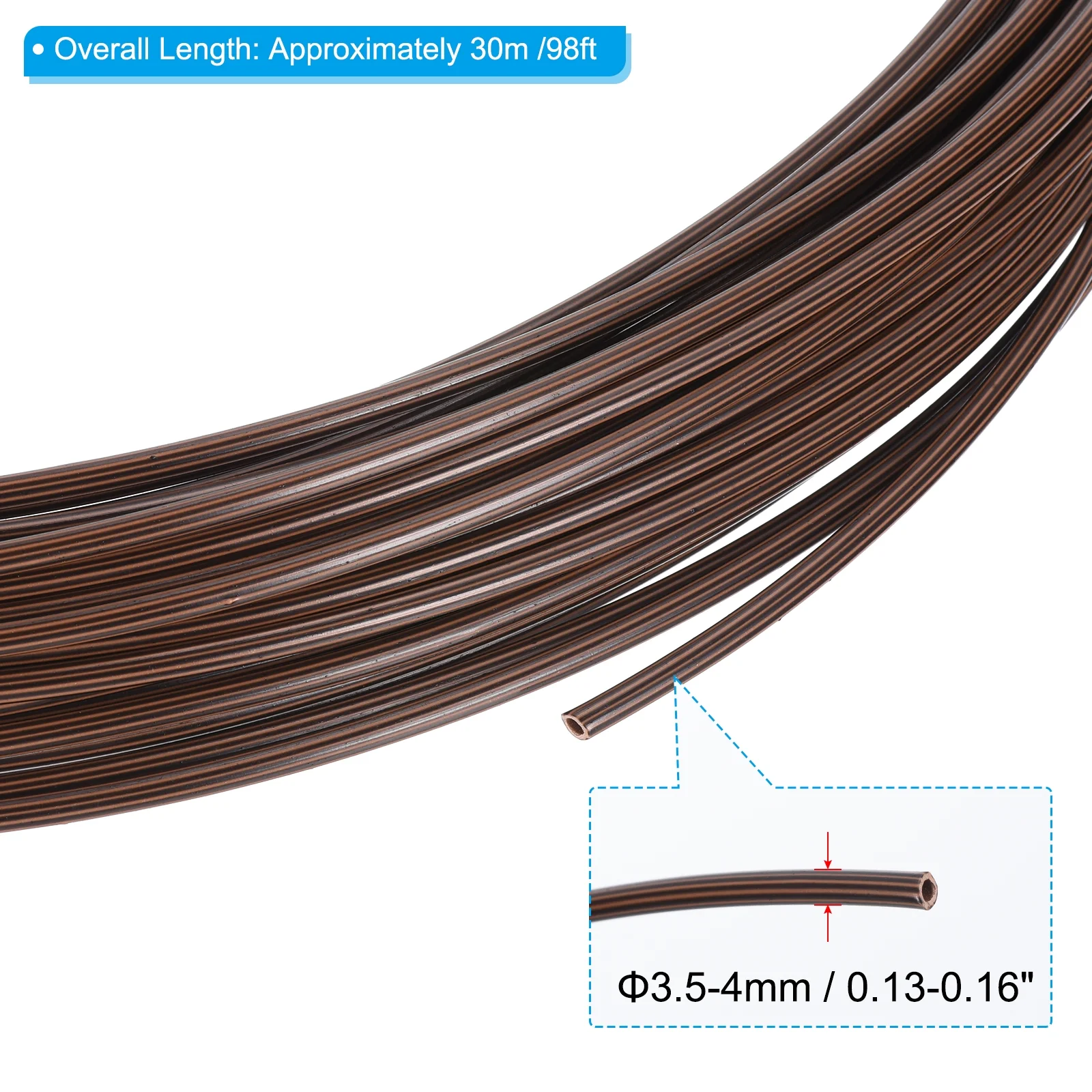 Uxcell Wicker Repair Kit, Rattan Kit DIY Set for Wicker Furniture 0.55 LB, Black Brown