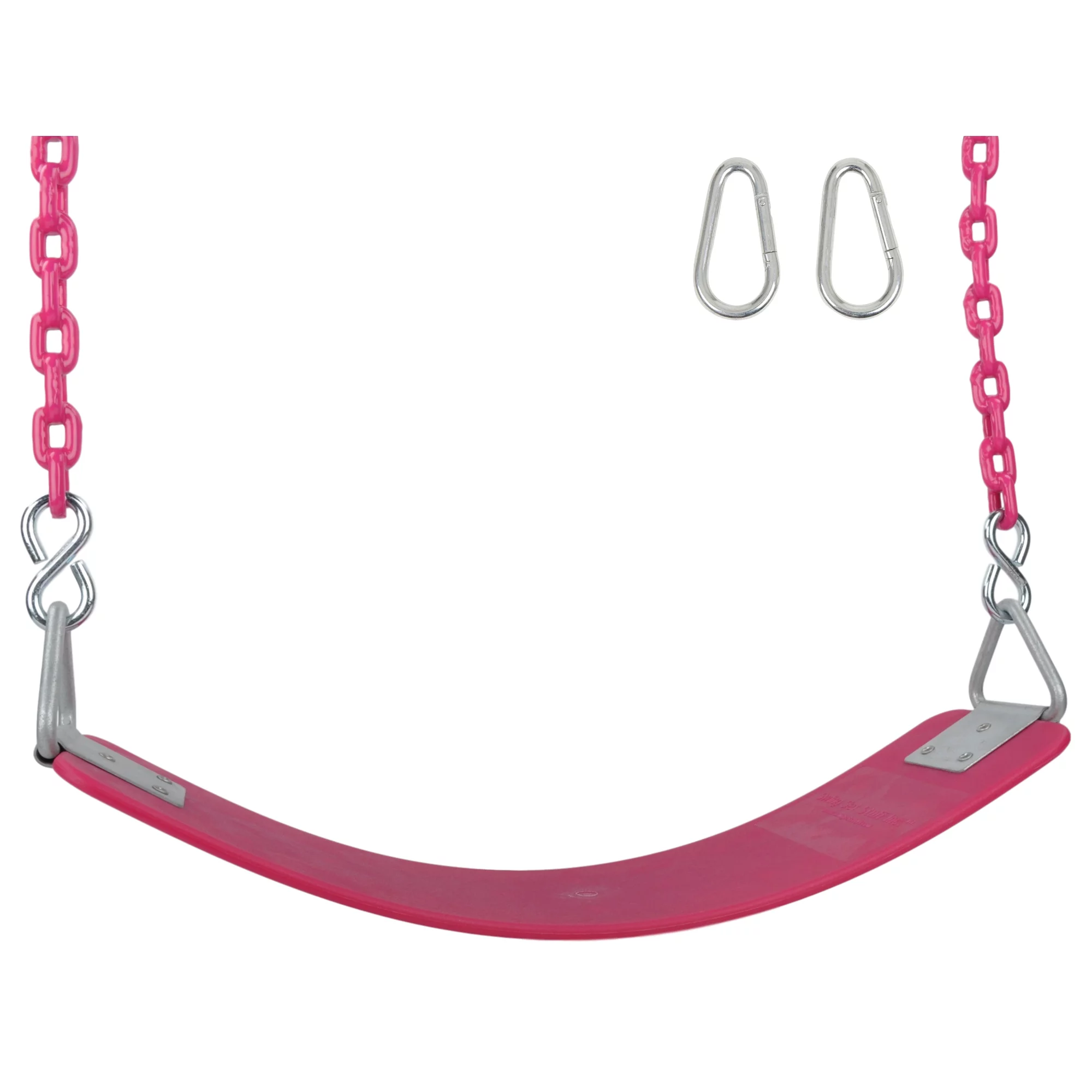 Swing Set Stuff Inc. Commercial Polymer Belt Seat with 8.5 Ft. Coated Chain (Pink)