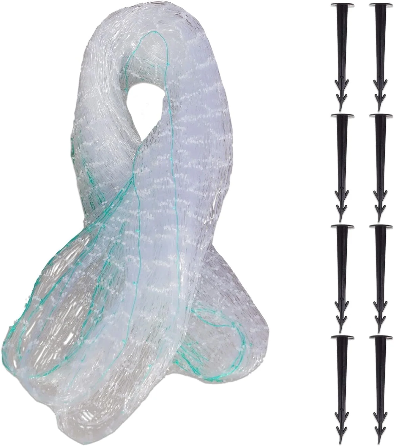 10' X 10' Pond Net With 8 Stakes For Ponds, Waterfalls, Water Gardens And Gardens To Fish From Predators And Water Features From Debris  HPN1010