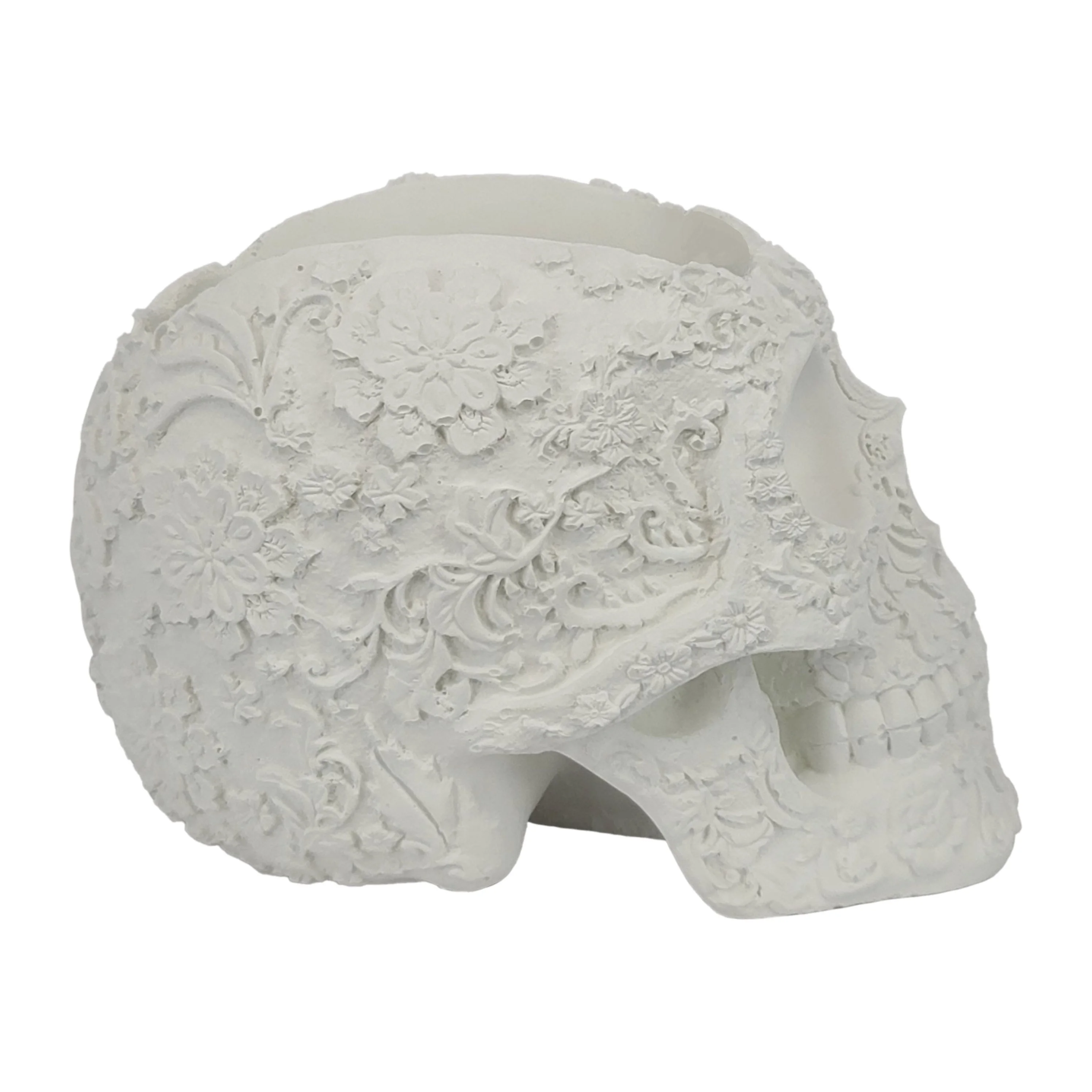 Coliseum Studio Skull Concrete Planter with Drainage - Handmade in The USA 7