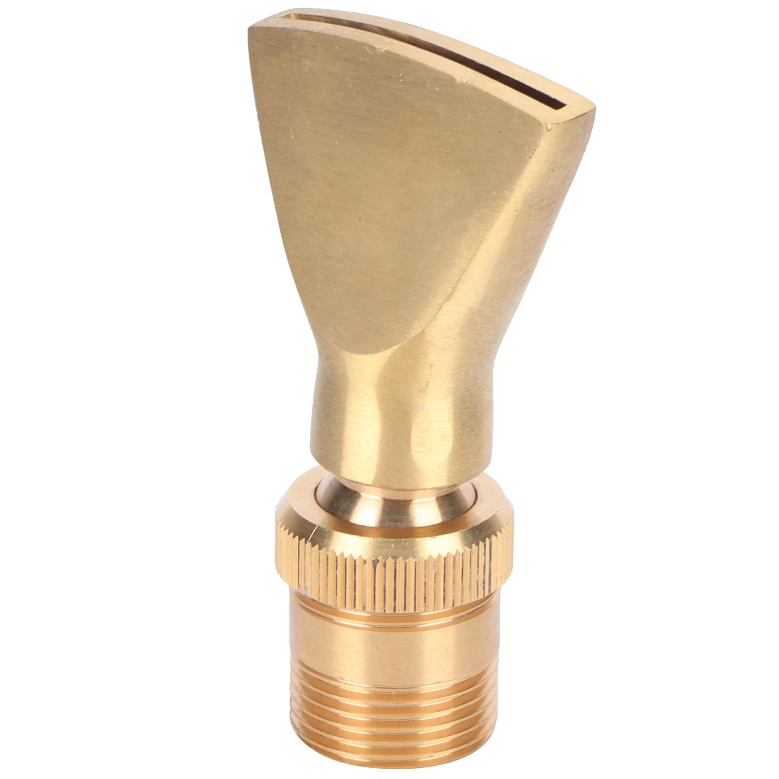Verdant Touch Fountain Spray Head Brass Fan Shaped Fountain Nozzle, Adjustable Landscape Sprinkler for Pond, G1/2 Female Thread and G3/4 Male Thread