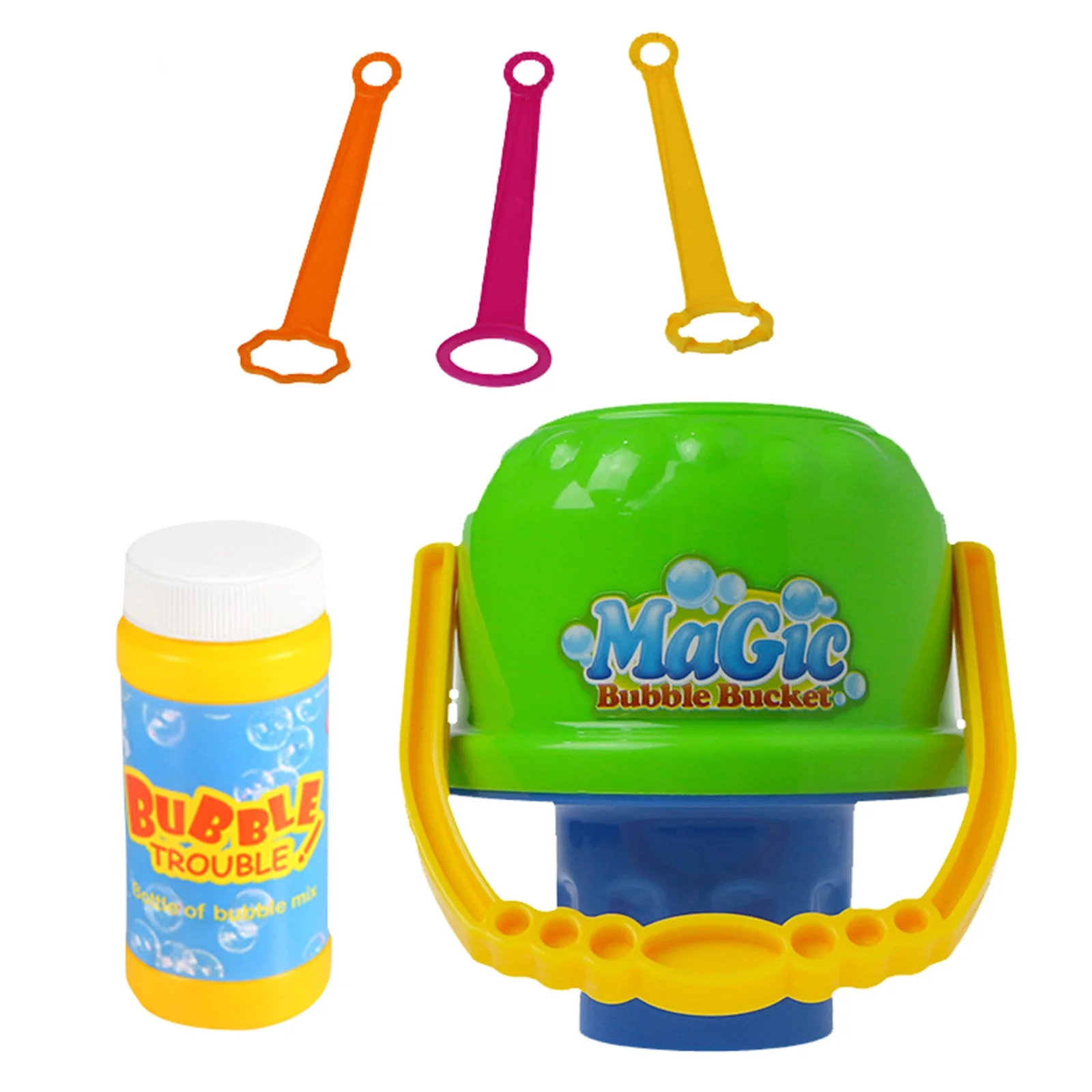 Litre of Bubble Mixture with Wand for Bubble Machines Children's Bubble Machine Toys Leak Proof Anti Spill Bucket Manual Type Bubble Blowing Stick Does Not Leak Bubble Machine 100ml