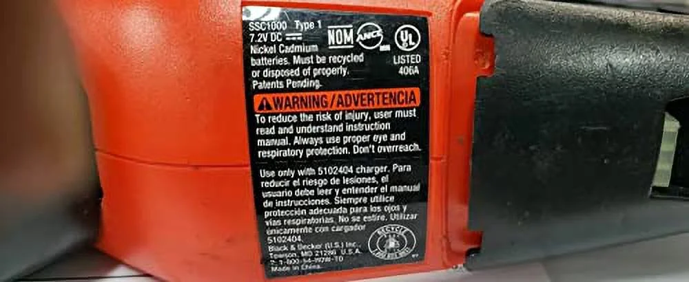 Battery Pack For Black And SSC1000 Type 1 Trimming Shears 478669-00