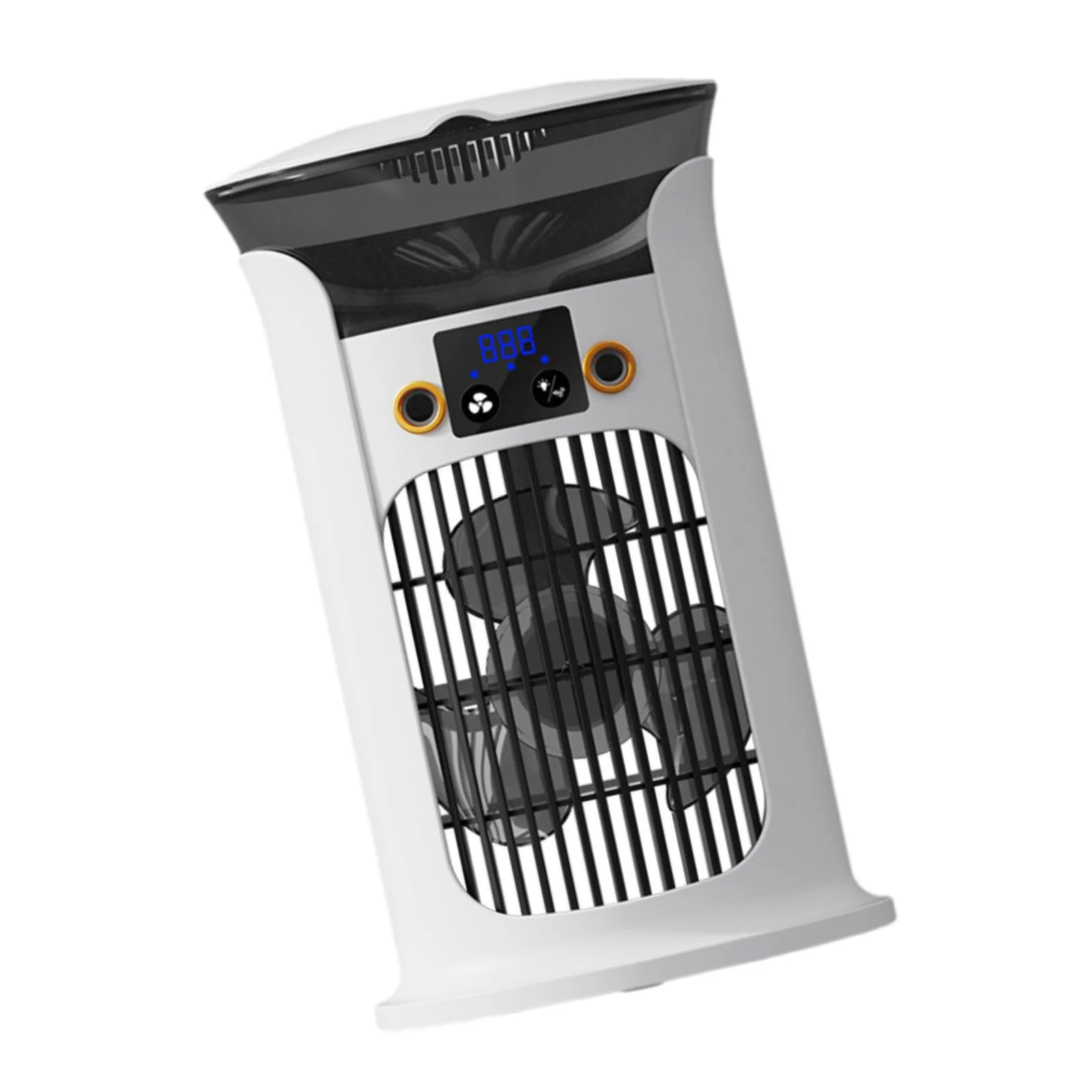 kowaku Portable Air Air Cooling Fan Mini Air Personal Space Adjustable Air Humidifier for Household Work Car Home White