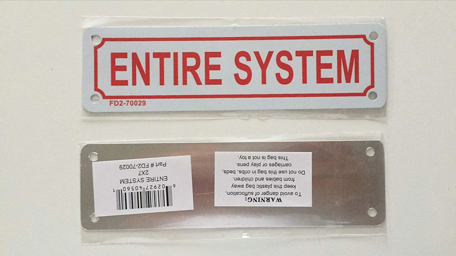 ENTIRE SYSTEM SIGN ( ALUMINIUM 2X7 )