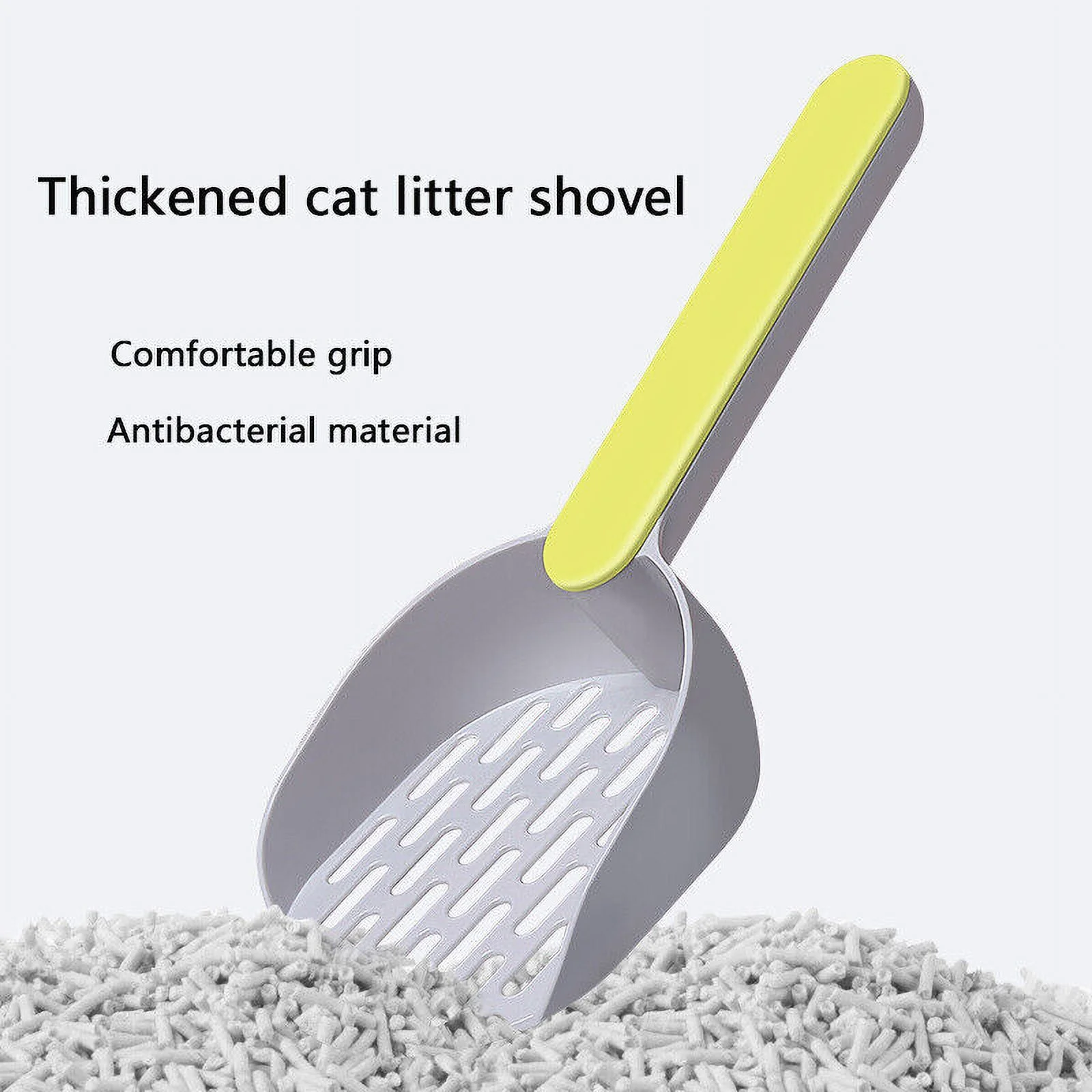 Cat Litter Shovel Plastic Cats Poop Scoop with Base Pet Cleanning Tool