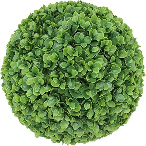 Artificial Topiary Lifelike Plants Boxwood Decoration For Home Garden Porch Backyard Wedding Party Indoor Outdoor (6 Pieces)