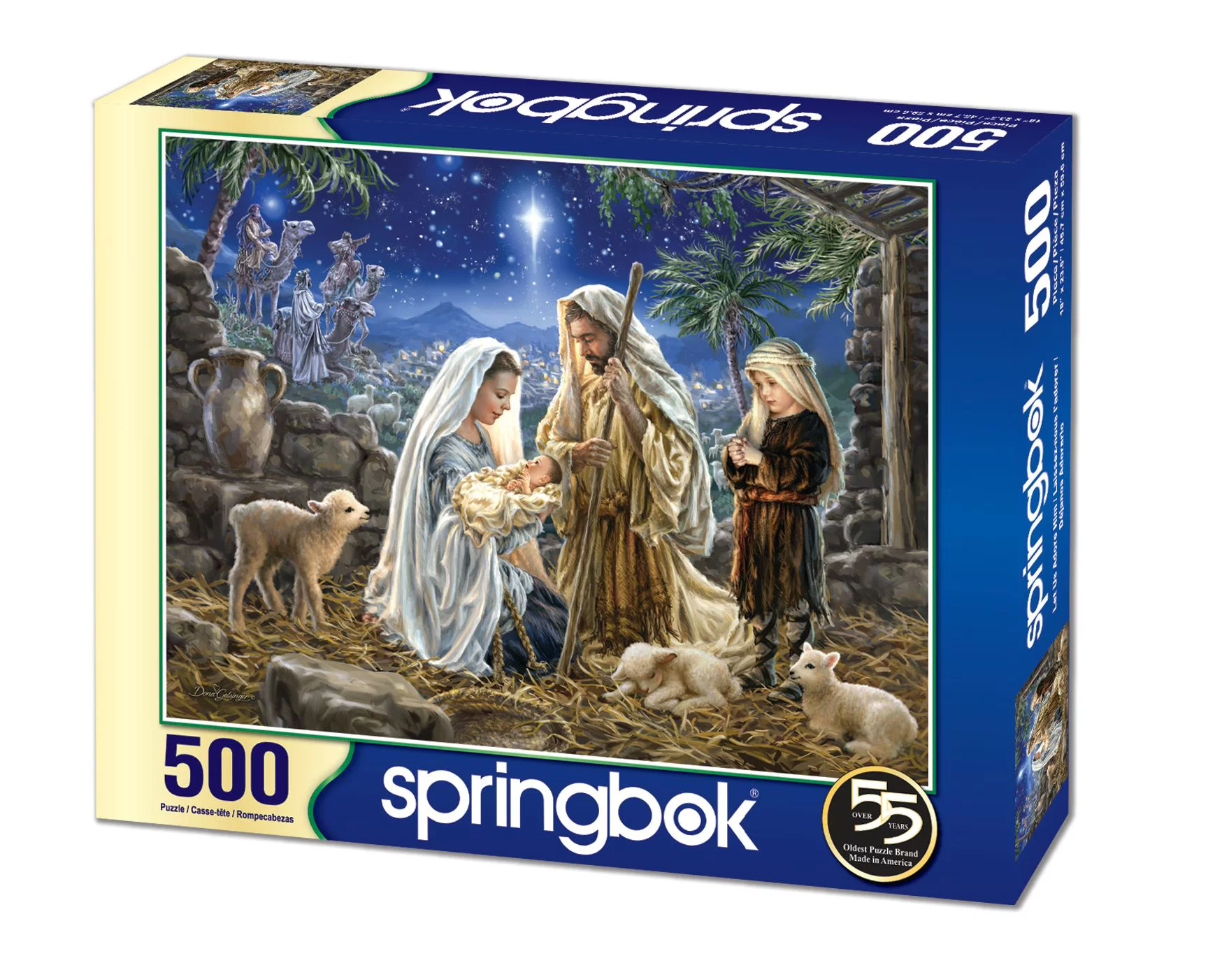 Springbok's 500 Piece Jigsaw Puzzle Let Us Adore Him! - Made in USA