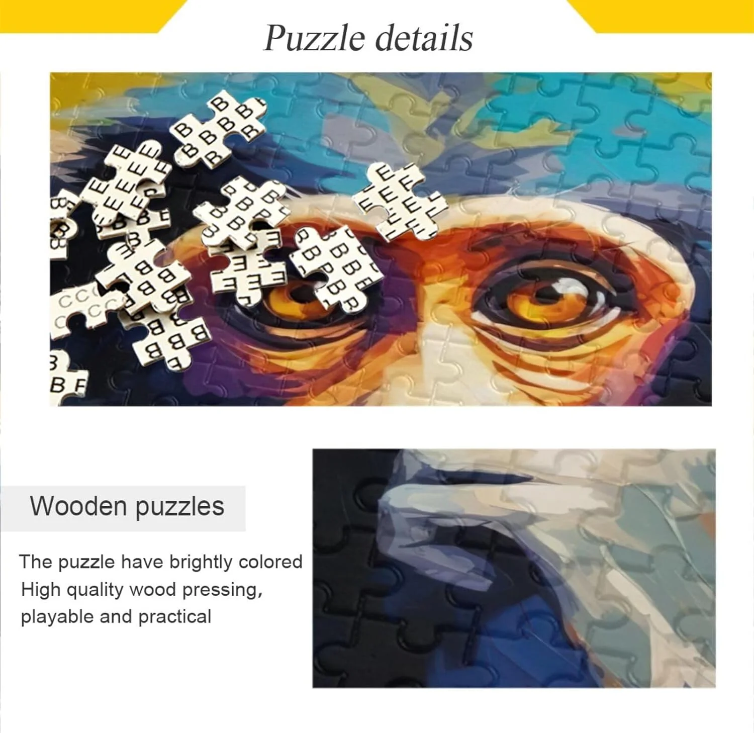 Coolnut Colorful Cute Monkey Jigsaw Puzzles for Adults or Kids 500 Piece,Decompression Fun Family Puzzles Game for Christmas Holiday Toy Gift2 Decor Gift